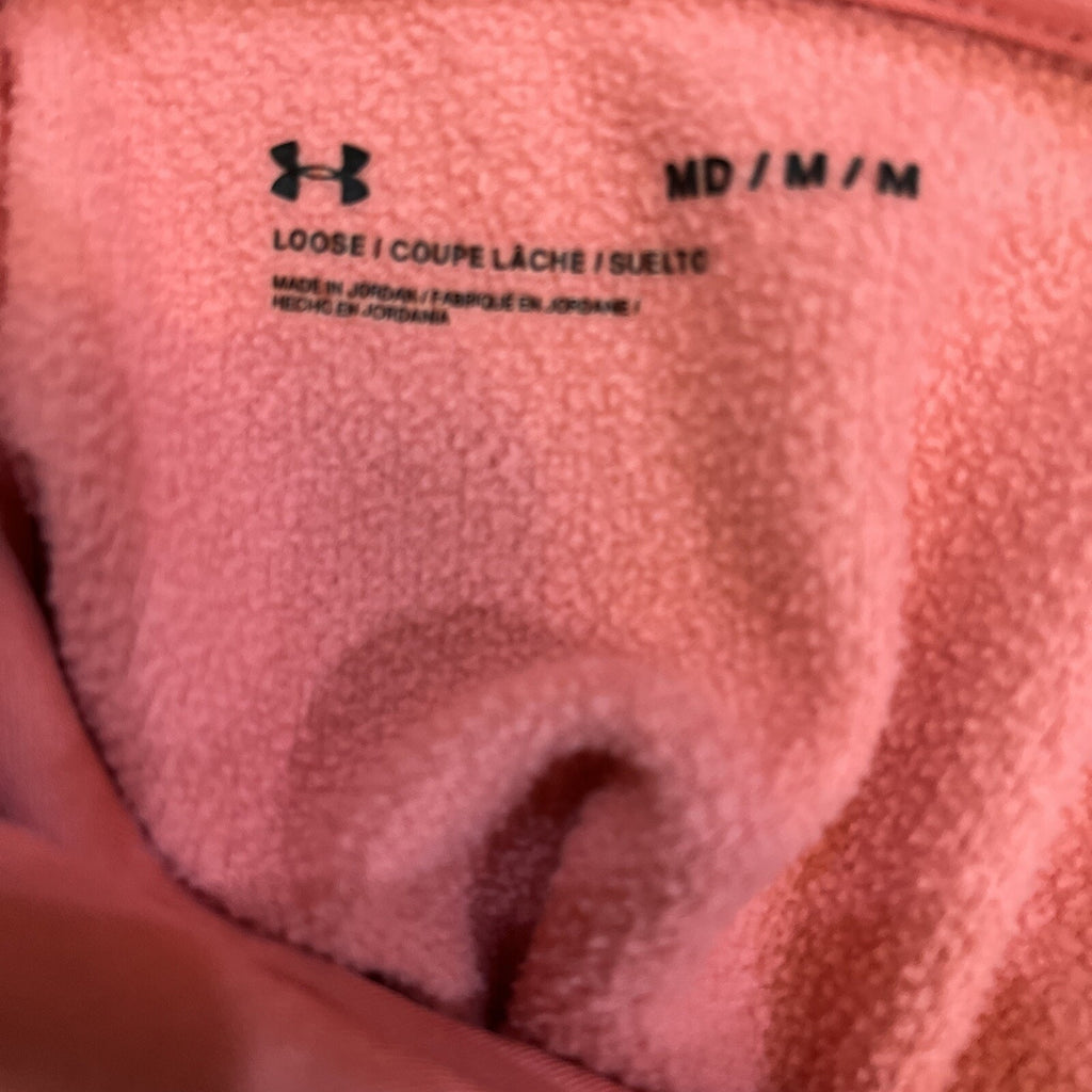 Women’s Size Small Pink/Neon Pink Under Armour Hoodie Raised Logo EUC Pocket