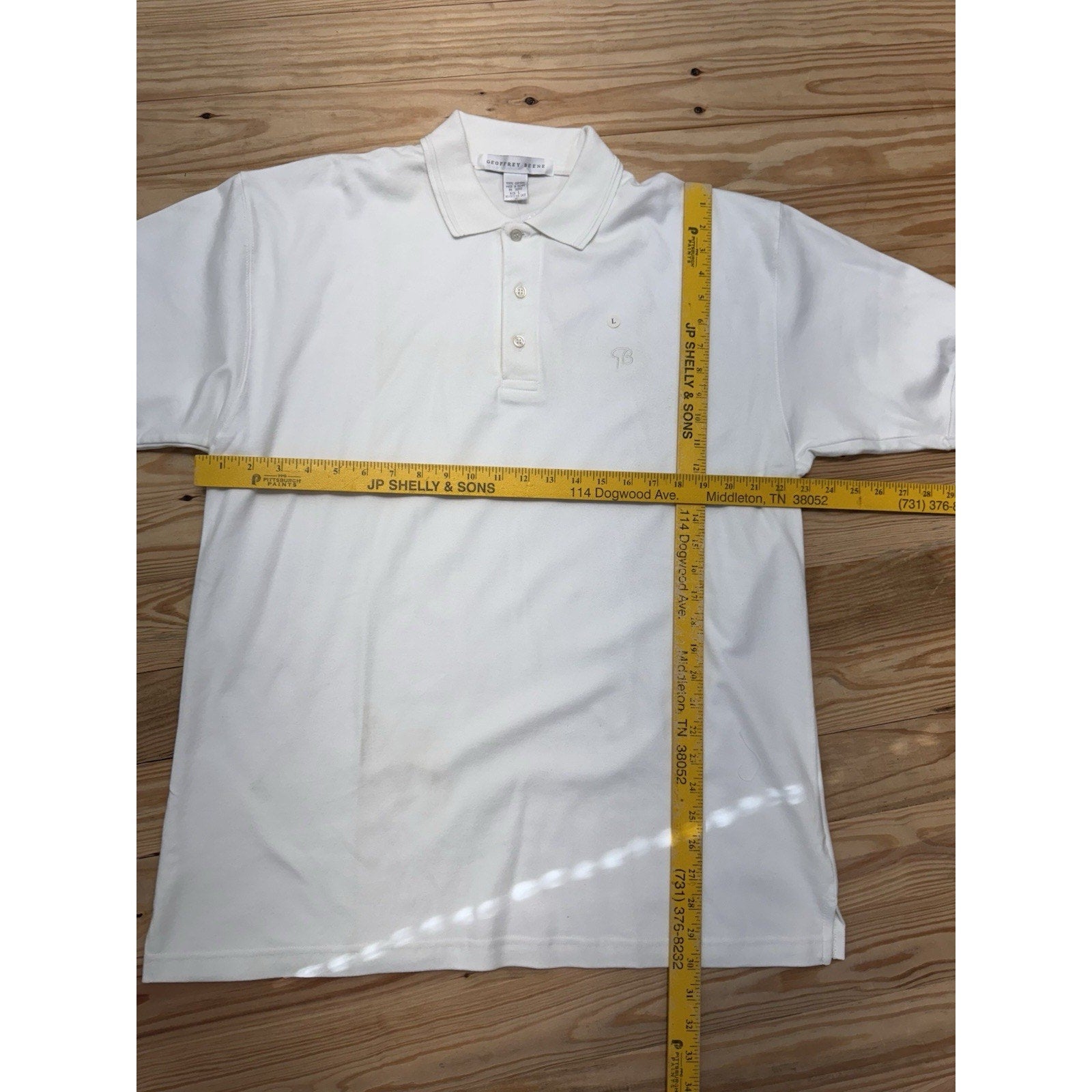 Geoffrey Beene Mens Short Sleeve Polo Shirt L New With Tags NWT Collared Cotton