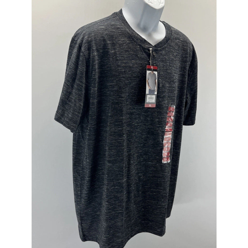 NWT LEE Premium Mens XL Black Comfort Henley T-Shirt