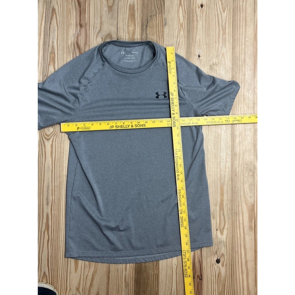 Under Armour Tech Tee Heat Gear Gray Loose Fit Lightweight Shirt Men’s Small