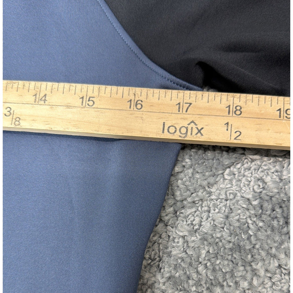 Under Armour Women ColdGear Colorblock Half-Zip Training Top BlkBlue Sz Medium