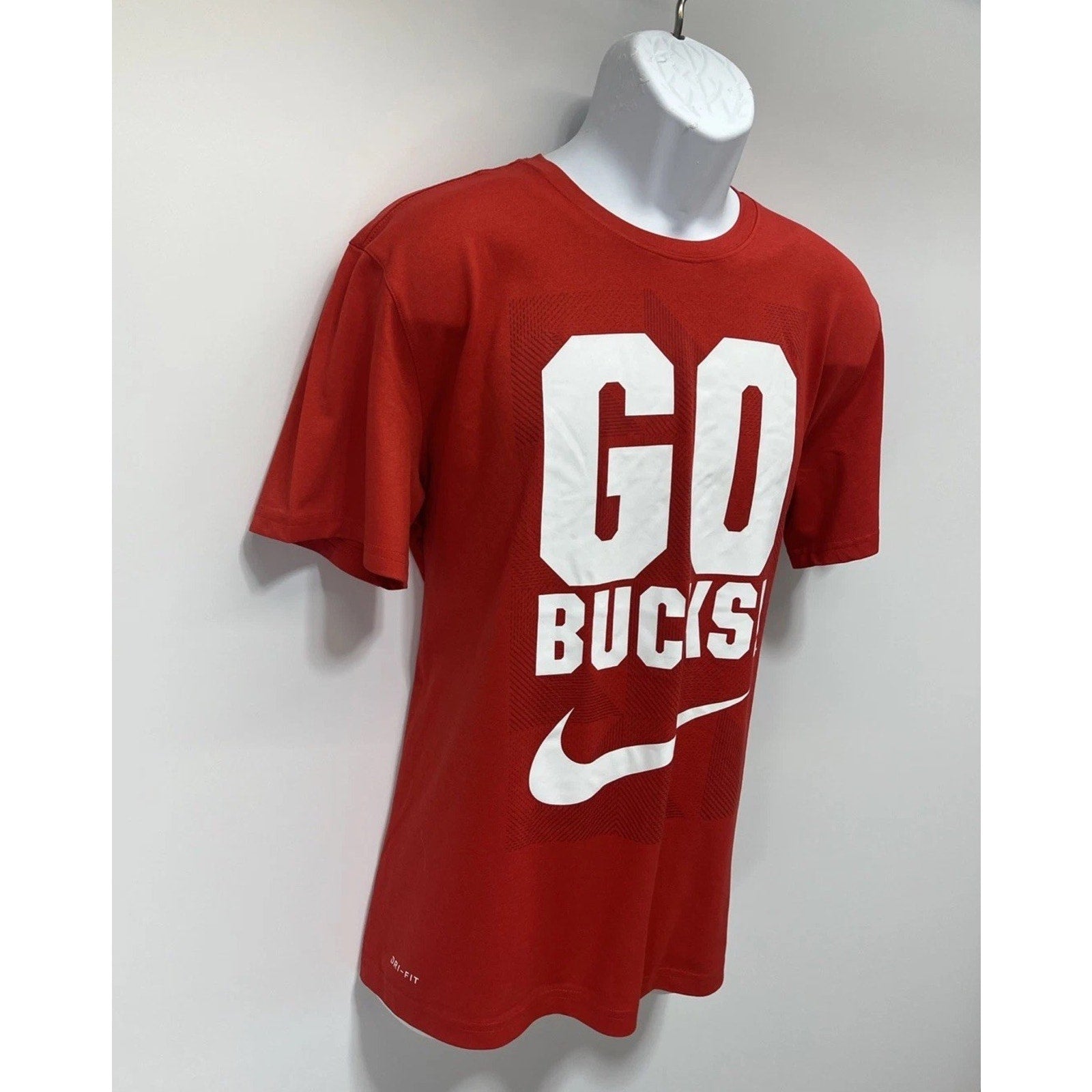 Nike Dri Fit Ohio State Buckeyes NCAA Football Red Short Sleeve T Shirt Men’s L