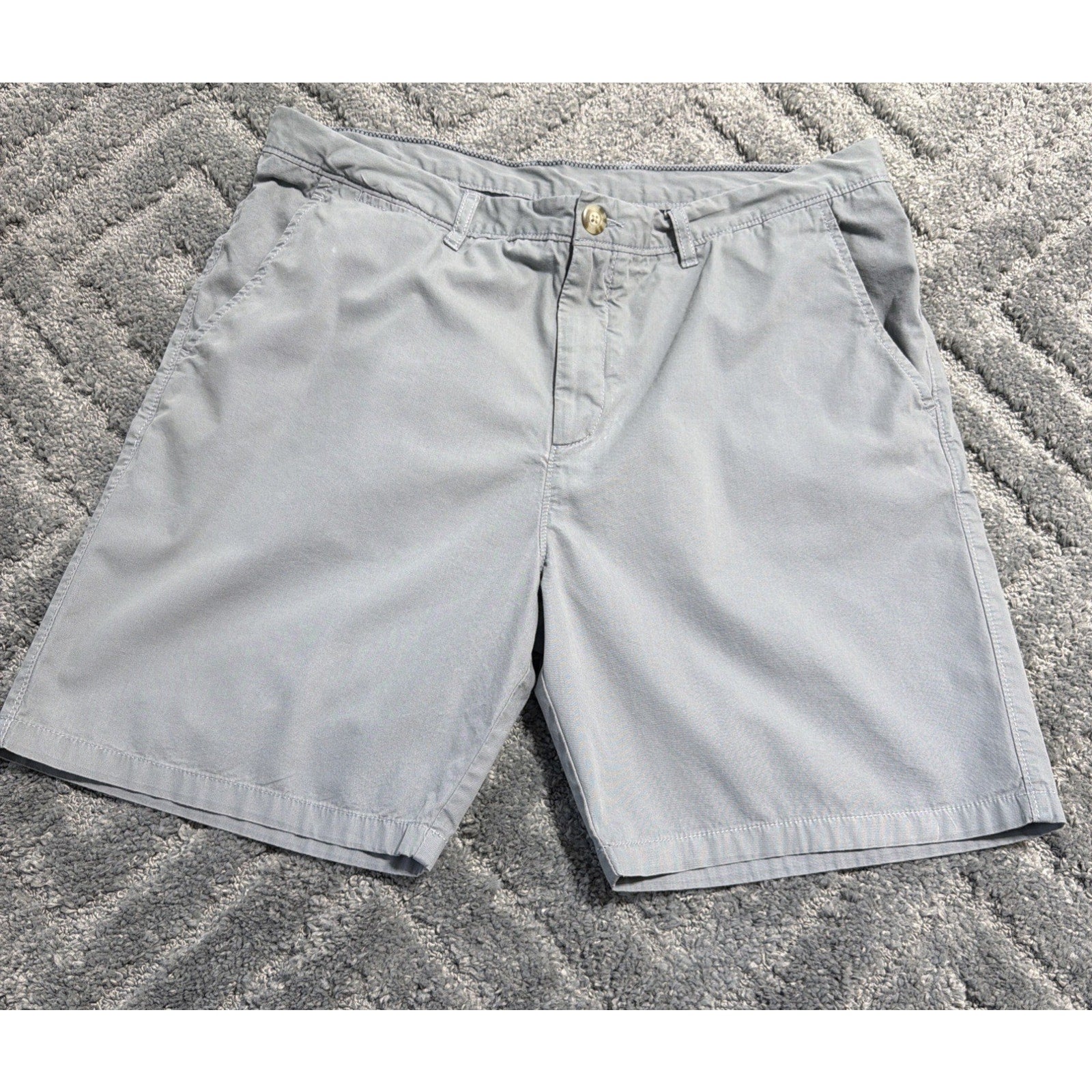 Johnnie-O 38x8" Gray West Coast Prep Style Chino Mens Shorts