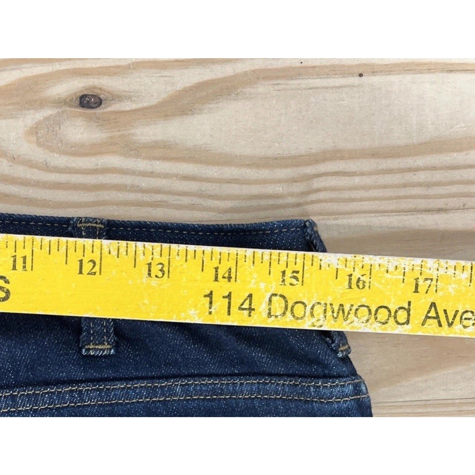 Carhartt Jeans Womens 10 Short Blue Flannel Lined Loose Fit Straight Leg Dark