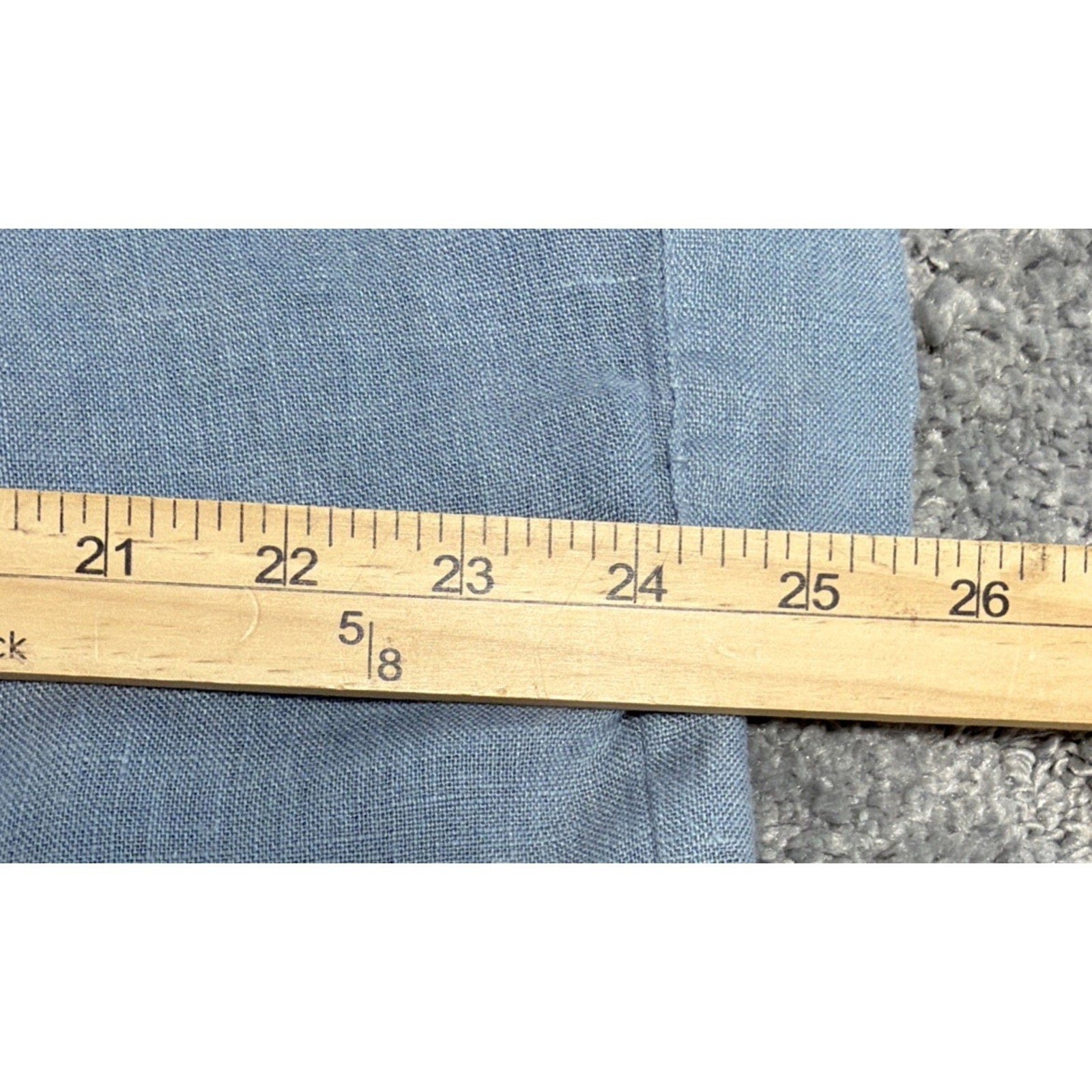 Lintico 100% Linen Button Front Oversized Boxy Fit Top Women M Blue Minimalist