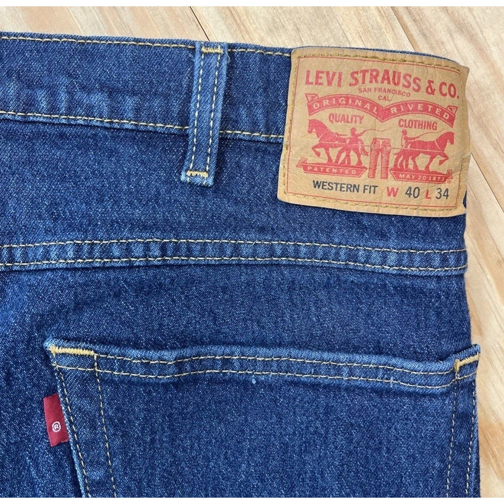 Levi's Western Fit Strong Dark Wash Jeans 40x34