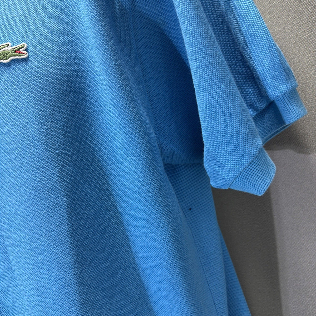 Lacoste Men's Size 5 Blue Short Sleeve Sport Alligator Polo Shirt Flaw