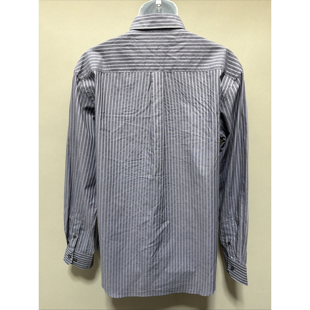 Van Heusen-Studio Dress Shirt Men's Large Blue Pinstripe Slim Fit New