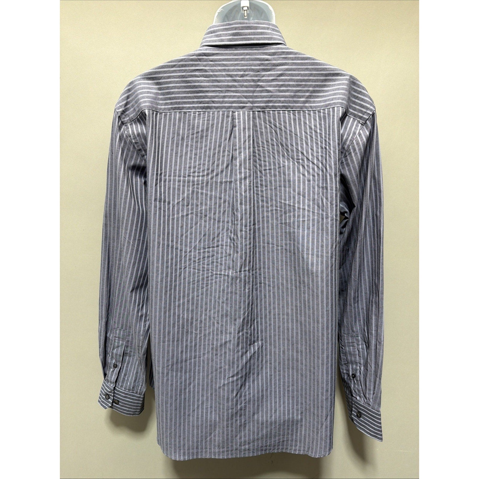 Van Heusen-Studio Dress Shirt Men's Large Blue Pinstripe Slim Fit New