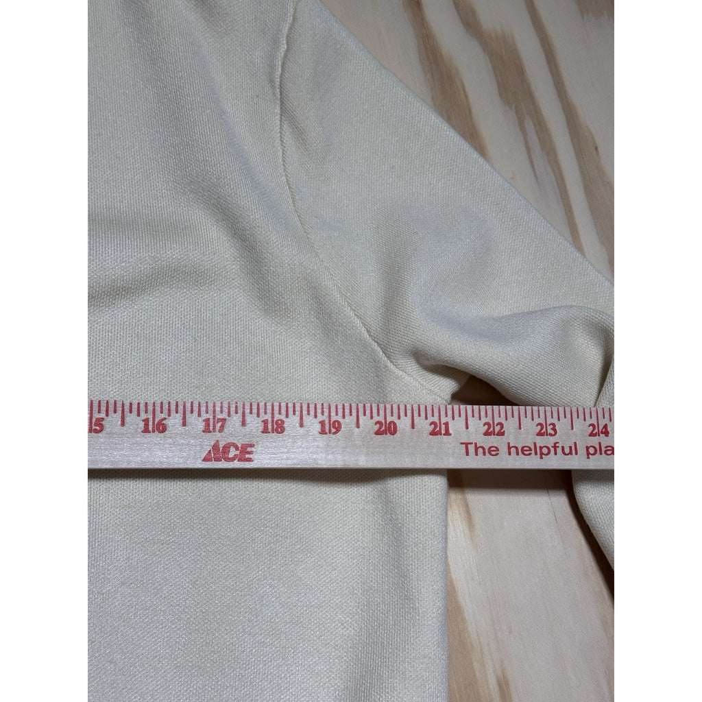 Lillusory Long Cardigan Womens M Cream Open Front Knit Coatigan Sweater Pockets