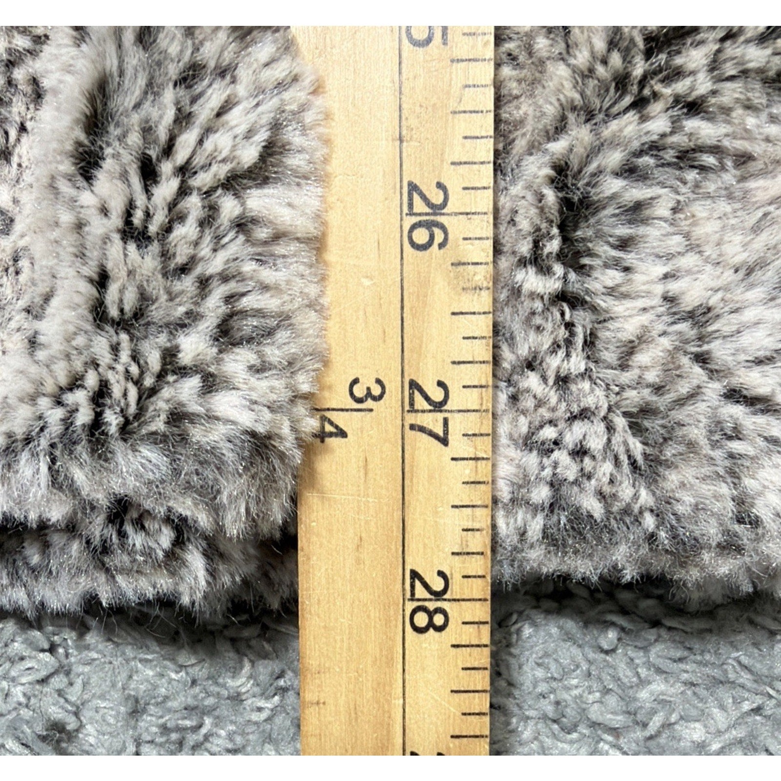 Multiples Animal Print Faux Fur Ruffled Vest Size Medium