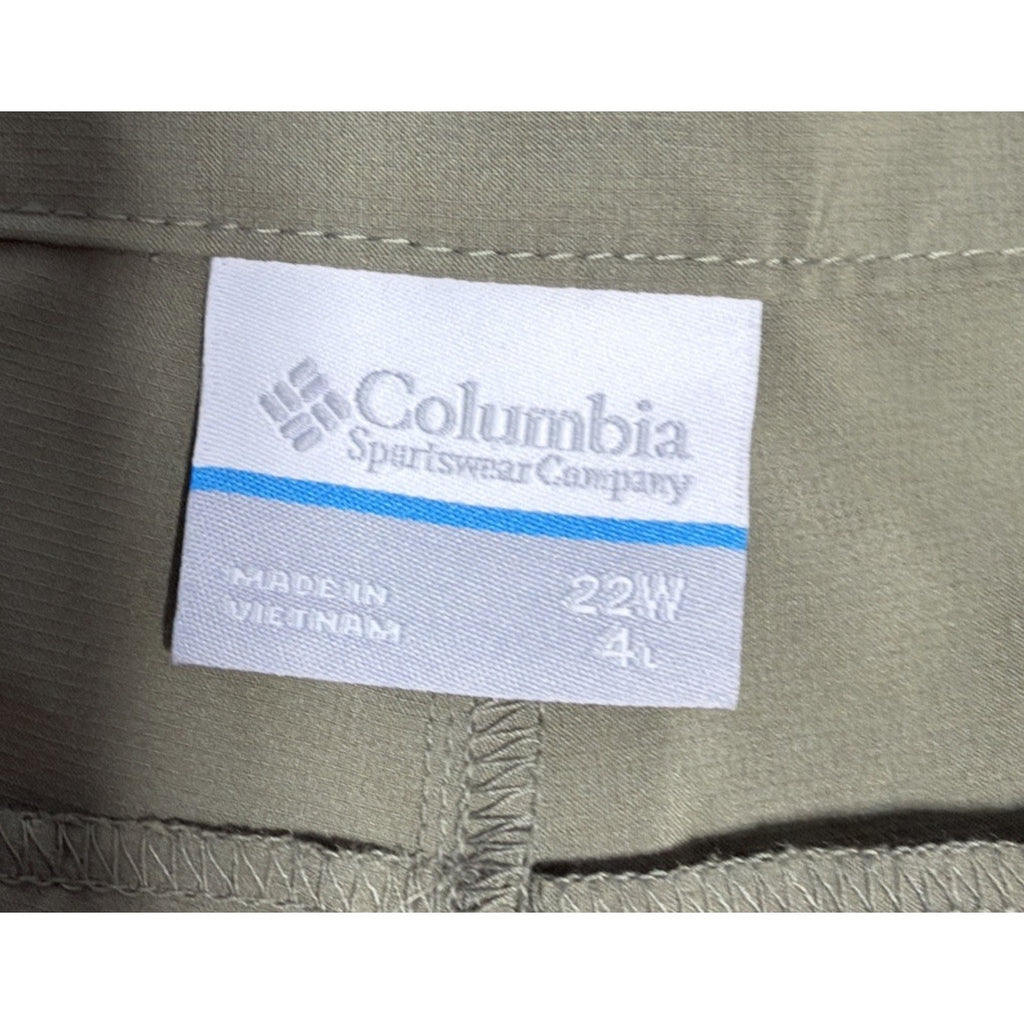 Columbia Silver Ridge Green Omni-Shade UPF 50 Utility Shorts Women's Size 22 NWT