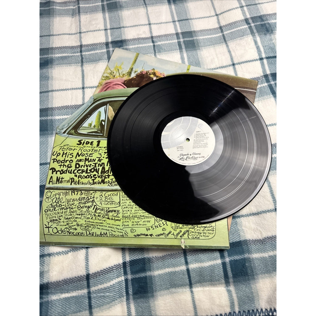 Cheech & Chong Los Cochinos LP 1973 Ode SP 77038 Die-Cut Car Door VG