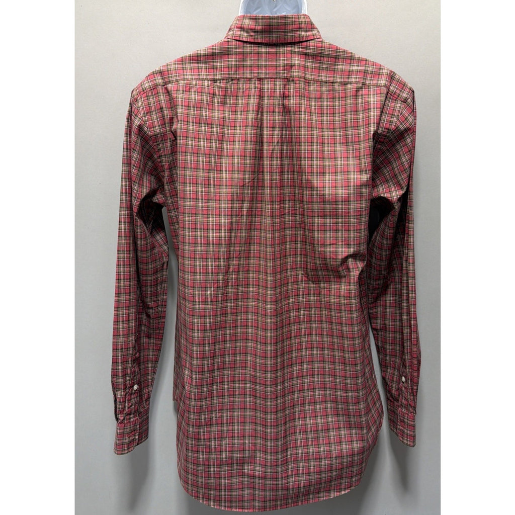 Ralph Lauren Plaid Shirt Men's M Classic Fit Oxford Button Down Long Sleeve