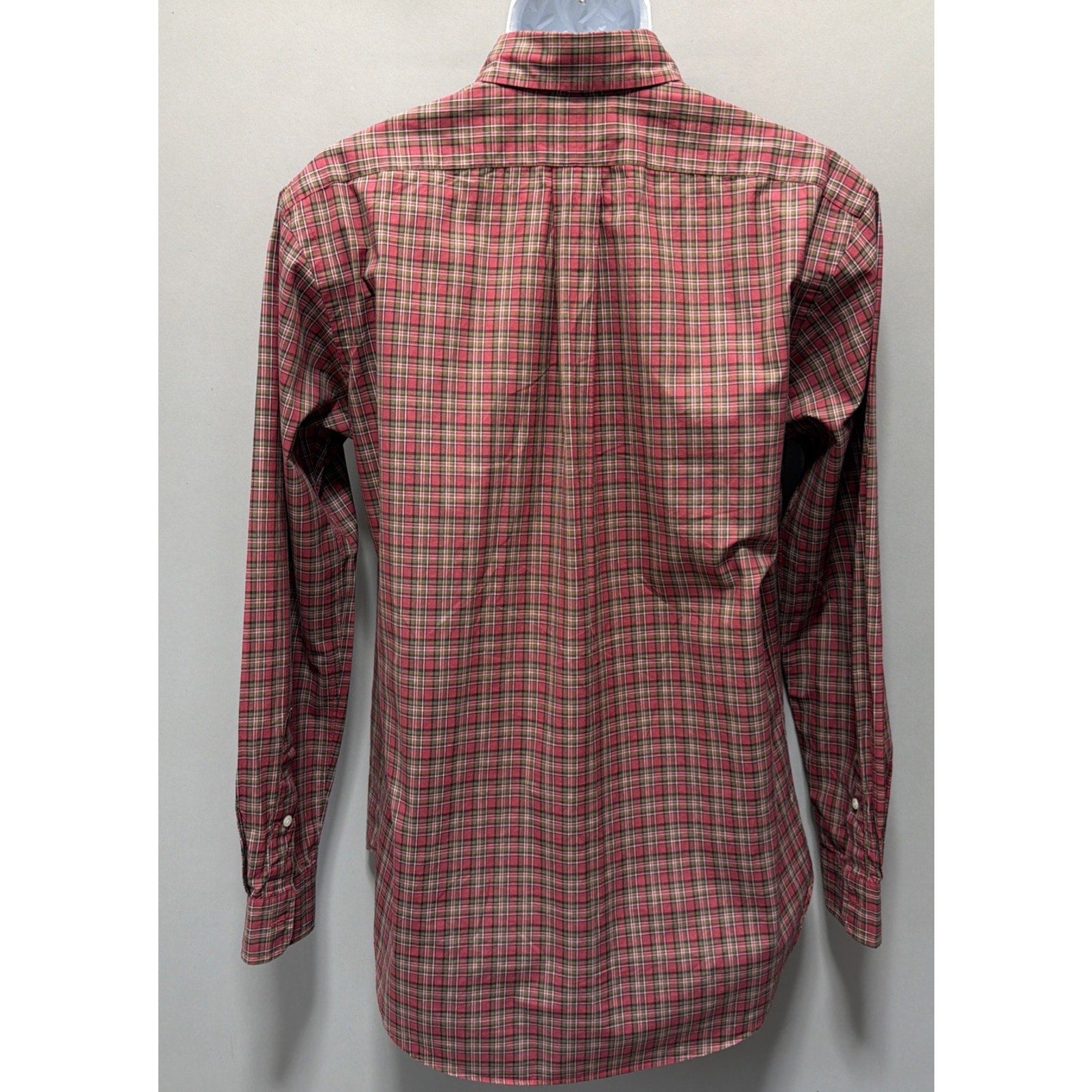 Ralph Lauren Plaid Shirt Men's M Classic Fit Oxford Button Down Long Sleeve