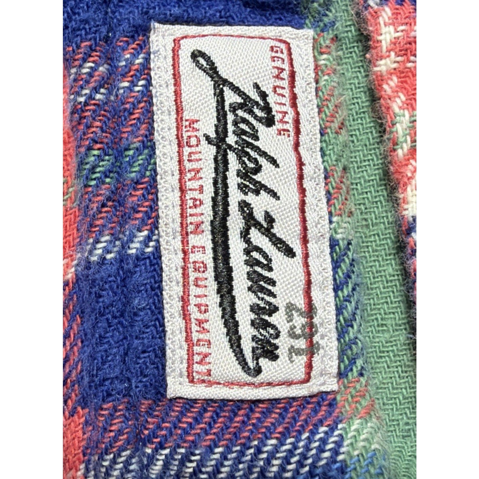 Ralph Lauren Mountain Equip 2 Layer Button Up Flannel Shirt Polo Men size M Vtg