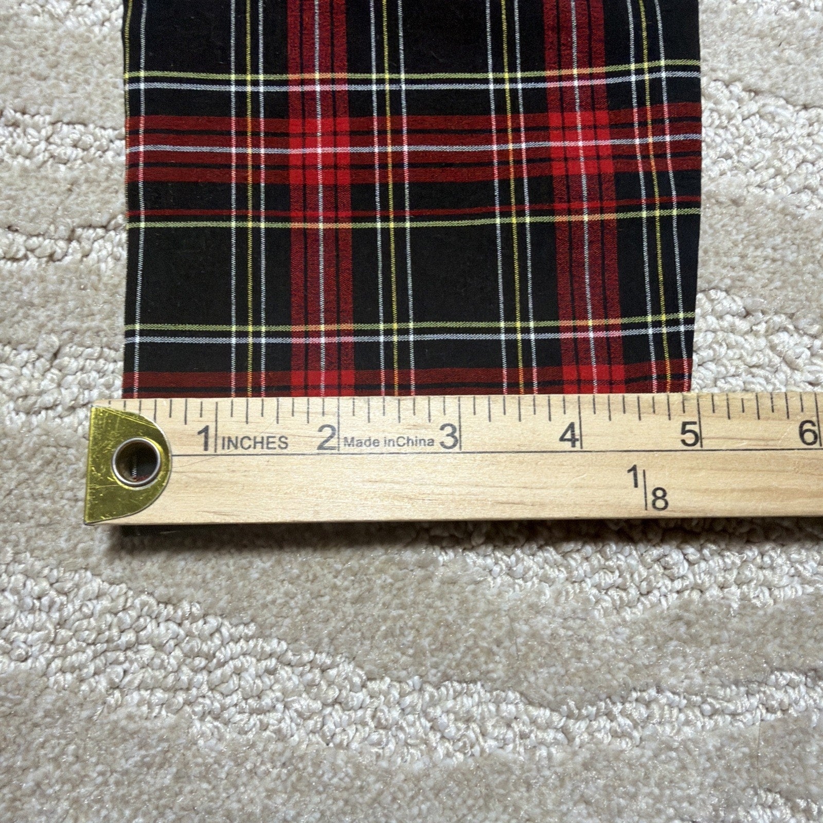 Tommy Hilfiger Plaid Pants Women 4 Red Black White Tartan Skinny Leggings NWT