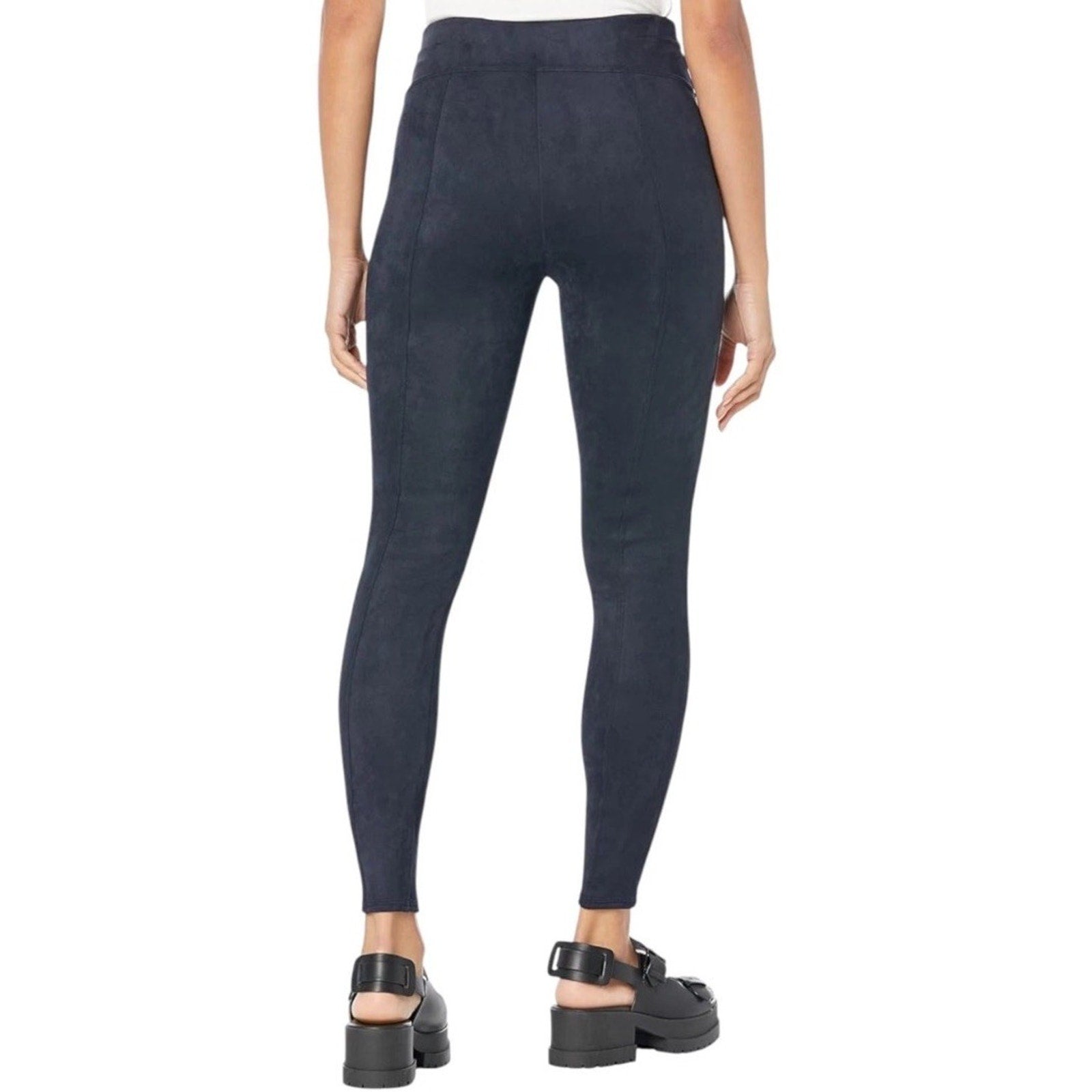 SPANX Women's Faux Suede Leggings Classic Navy New