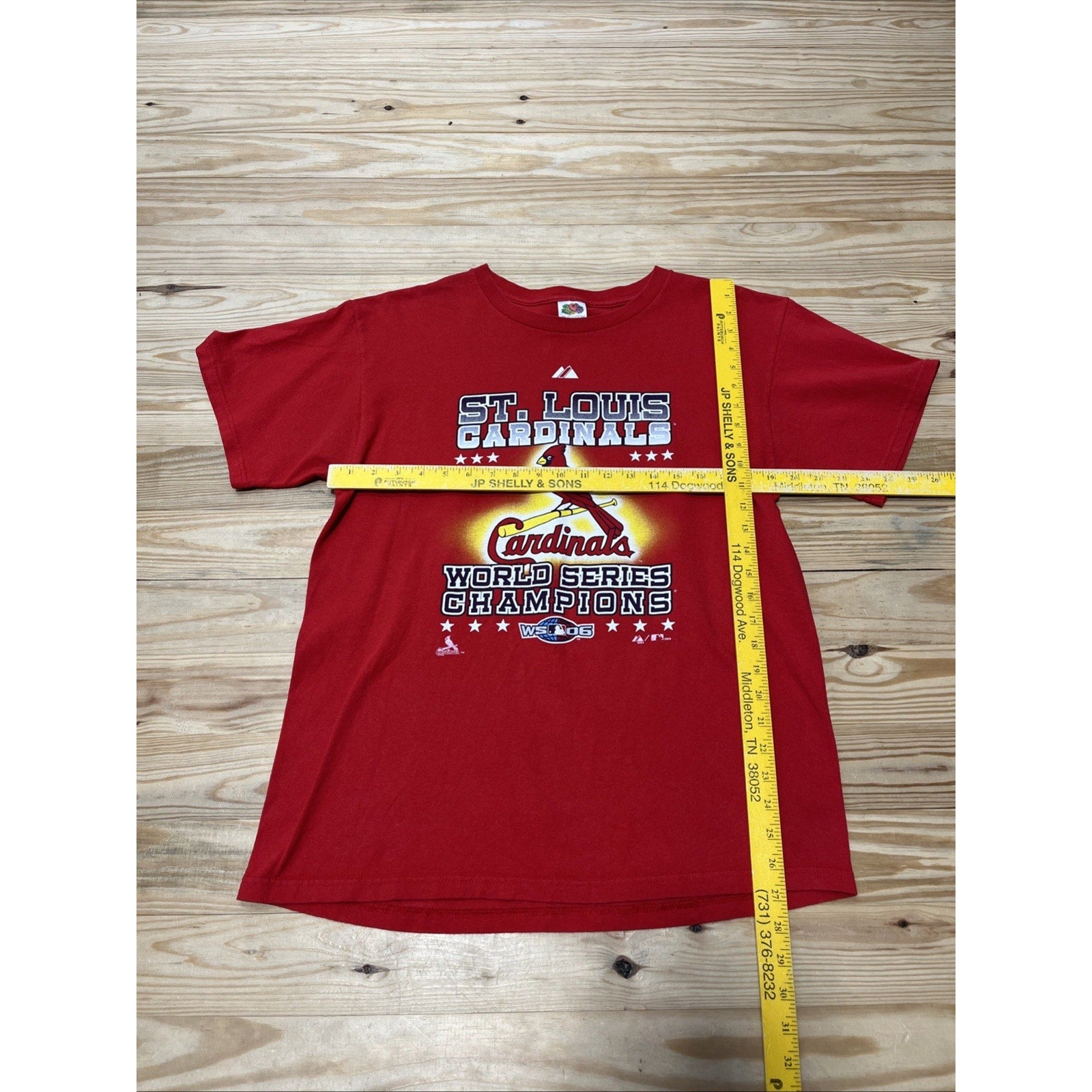 St Louis Cardinals MLB 2006 World Series Champions Shirt Size Large