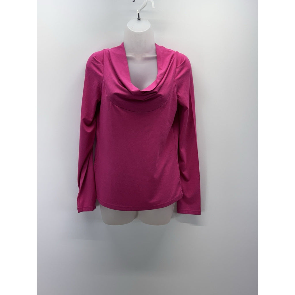 Anne Klein Cowl Neck Ruched Pink Tunic Blouse Long Sleeve Women’s Size M, NWT