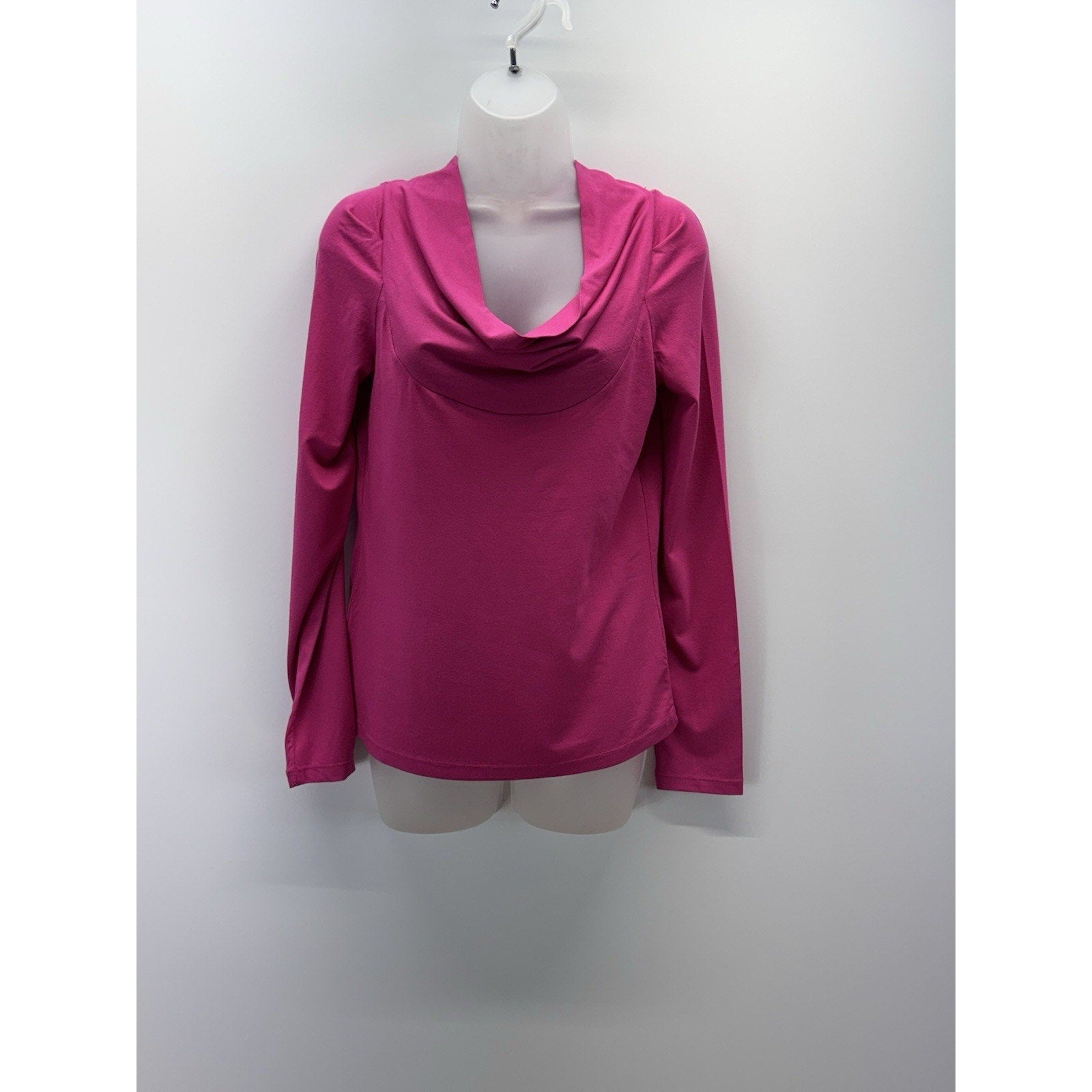 Anne Klein Cowl Neck Ruched Pink Tunic Blouse Long Sleeve Women’s Size M, NWT