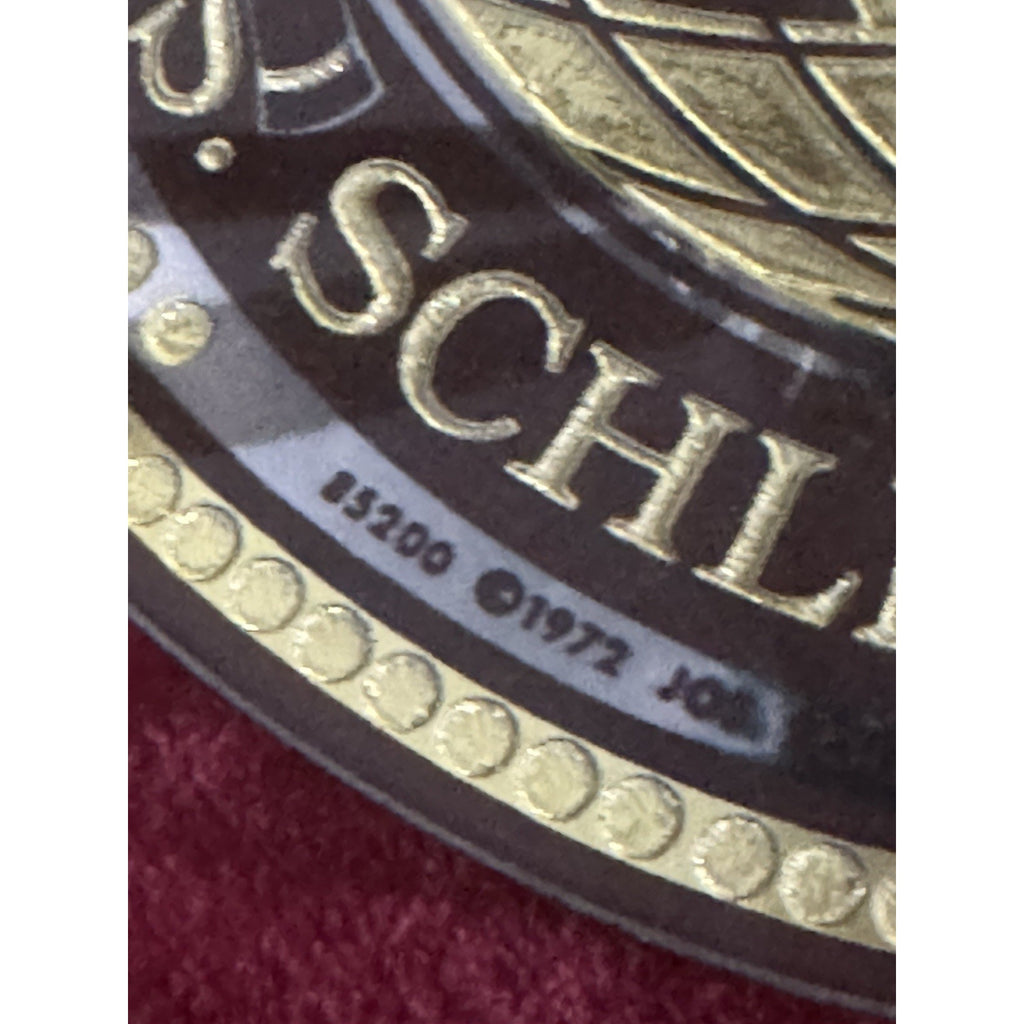 Vintage 1972 Schlitz On Draught Beer Bar Mirror Sign Oval 20” Beeco Milwaukee