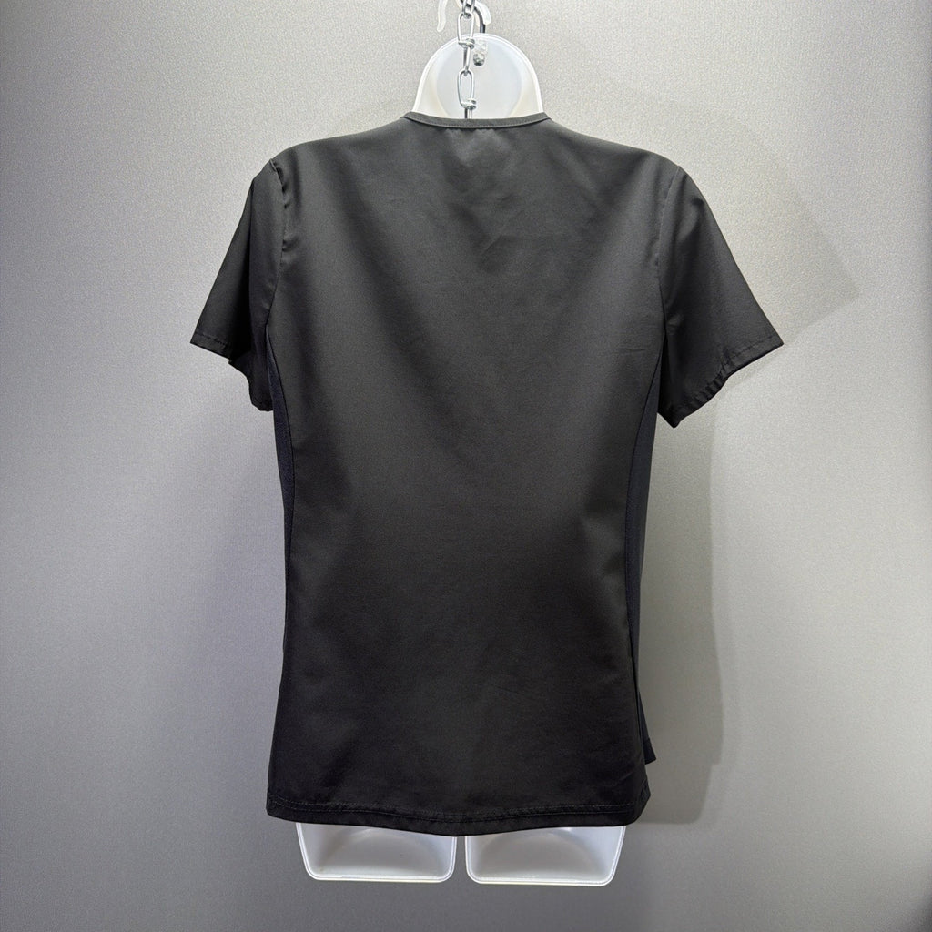 GT Performance Scrub Top Womens Solid Black Size Small Stretch