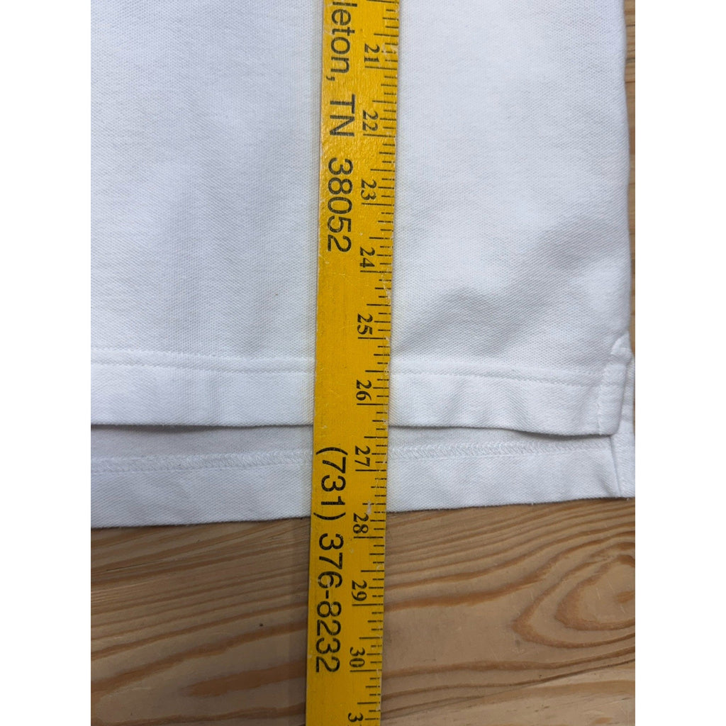Croft & Barrow White Polo Shirt Men's Size Large Short Sleeve