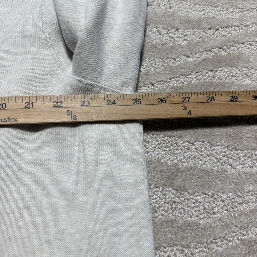 Eddie Bauer Quarter Zip Pullover Sweater Mens XL Beige Cotton Mock Neck