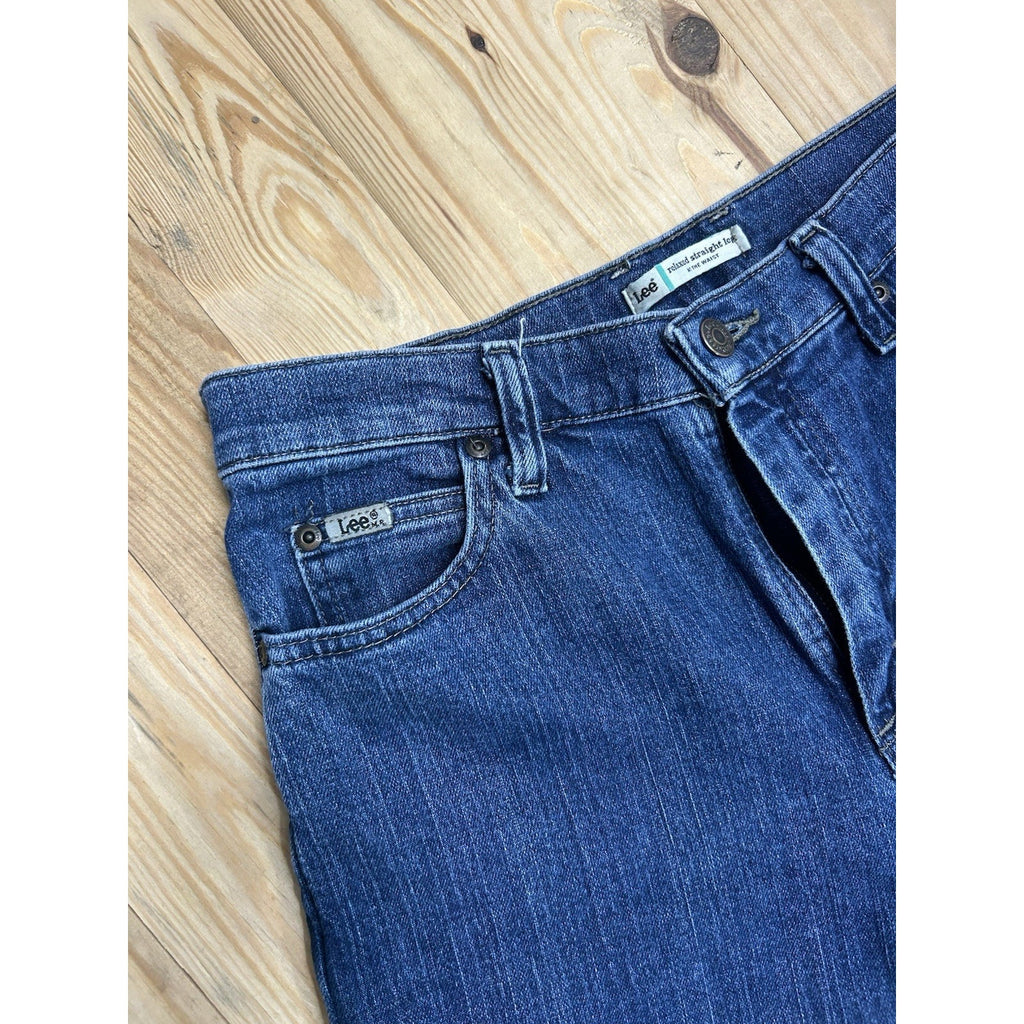 Vintage Lee Jeans Women 6L hemmed Blue Denim Regular Fit Straight Leg Style