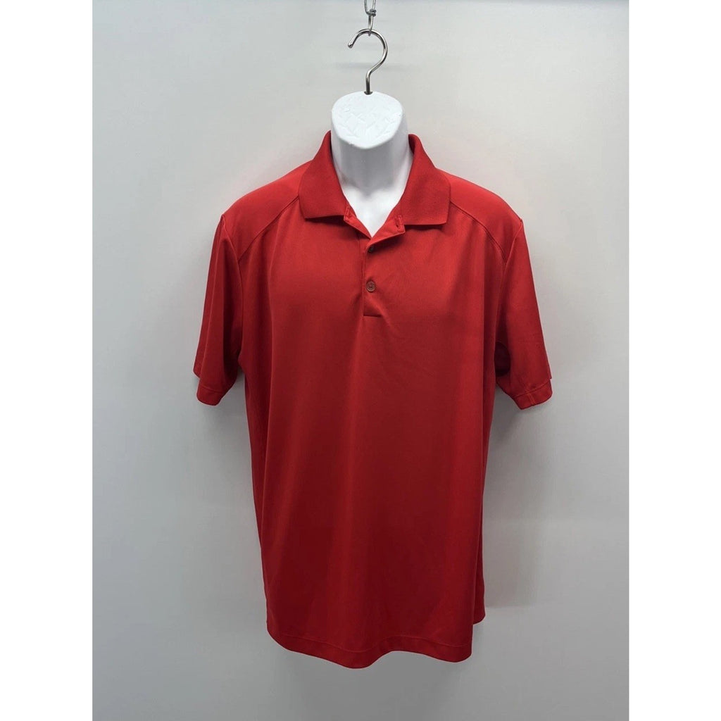 Nike Golf Men’s Polo Shirt Size Large Red Tour Performance DriFit Short Sleeve