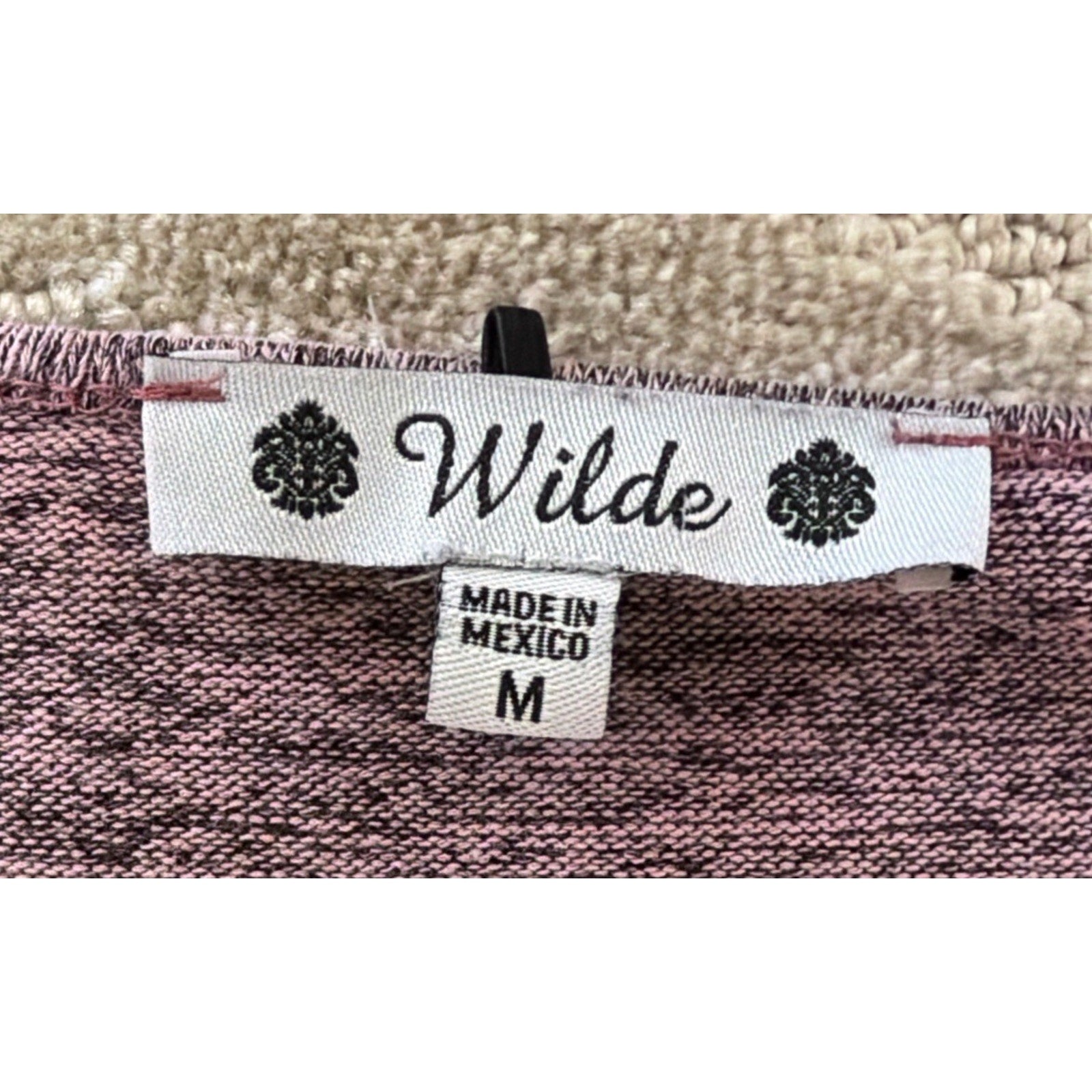 Wilde Ruffle Bell Sleeve Heather Purple Top Size Medium