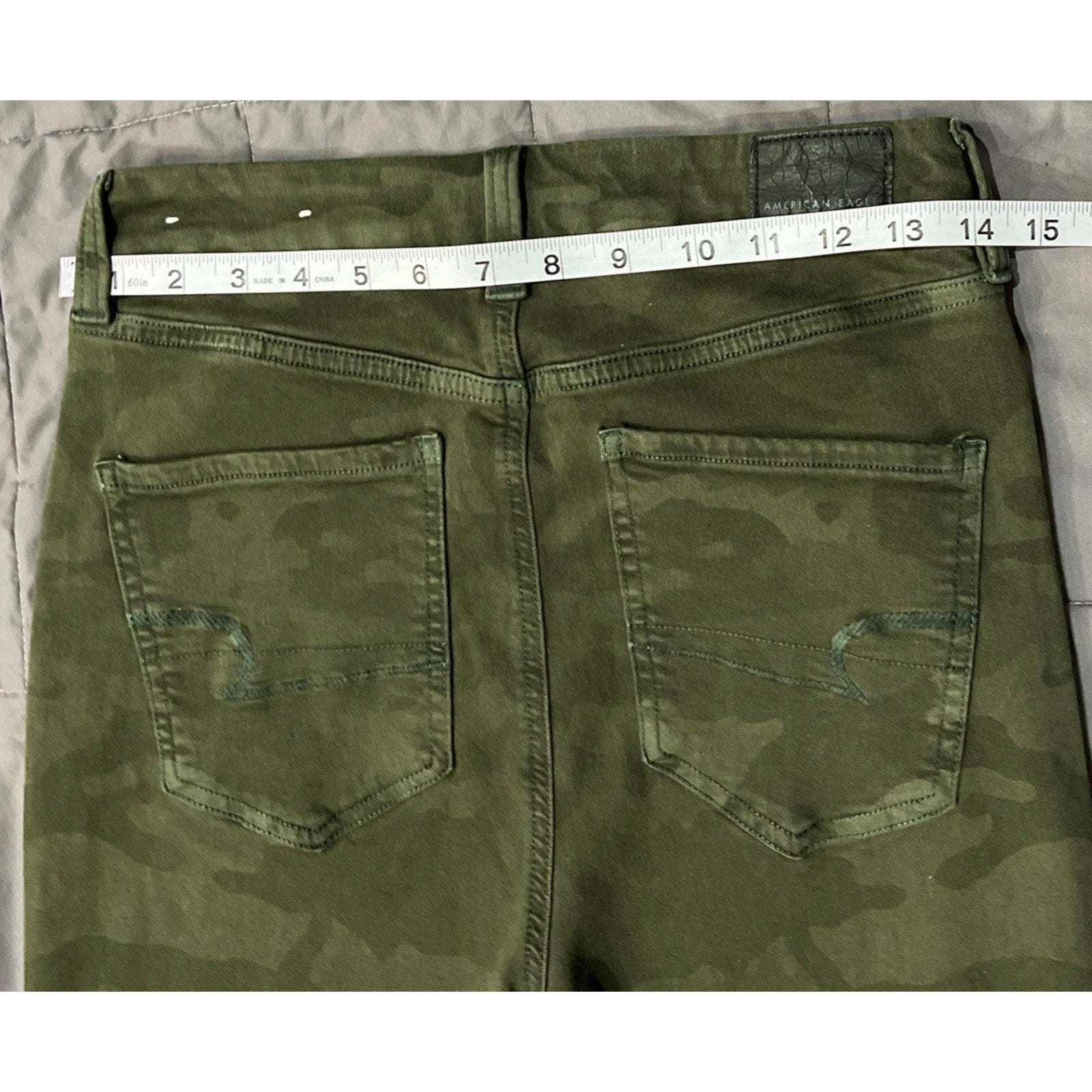 American Eagle Jeans Women's 6 Camo Curvy Super High Rise Jeggings Stretch 28x28