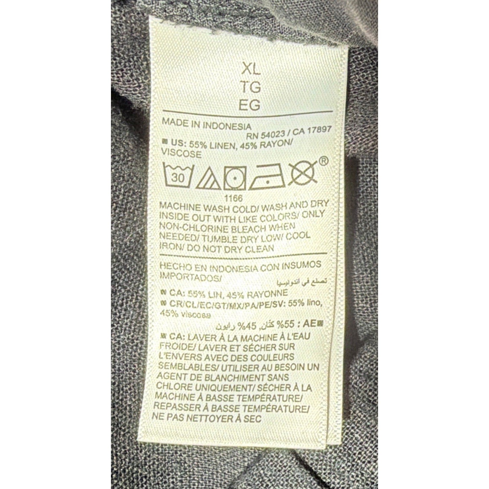New Old Navy High R Wide Leg Pants Womens XL Black Linen Blend Comfort Waistband