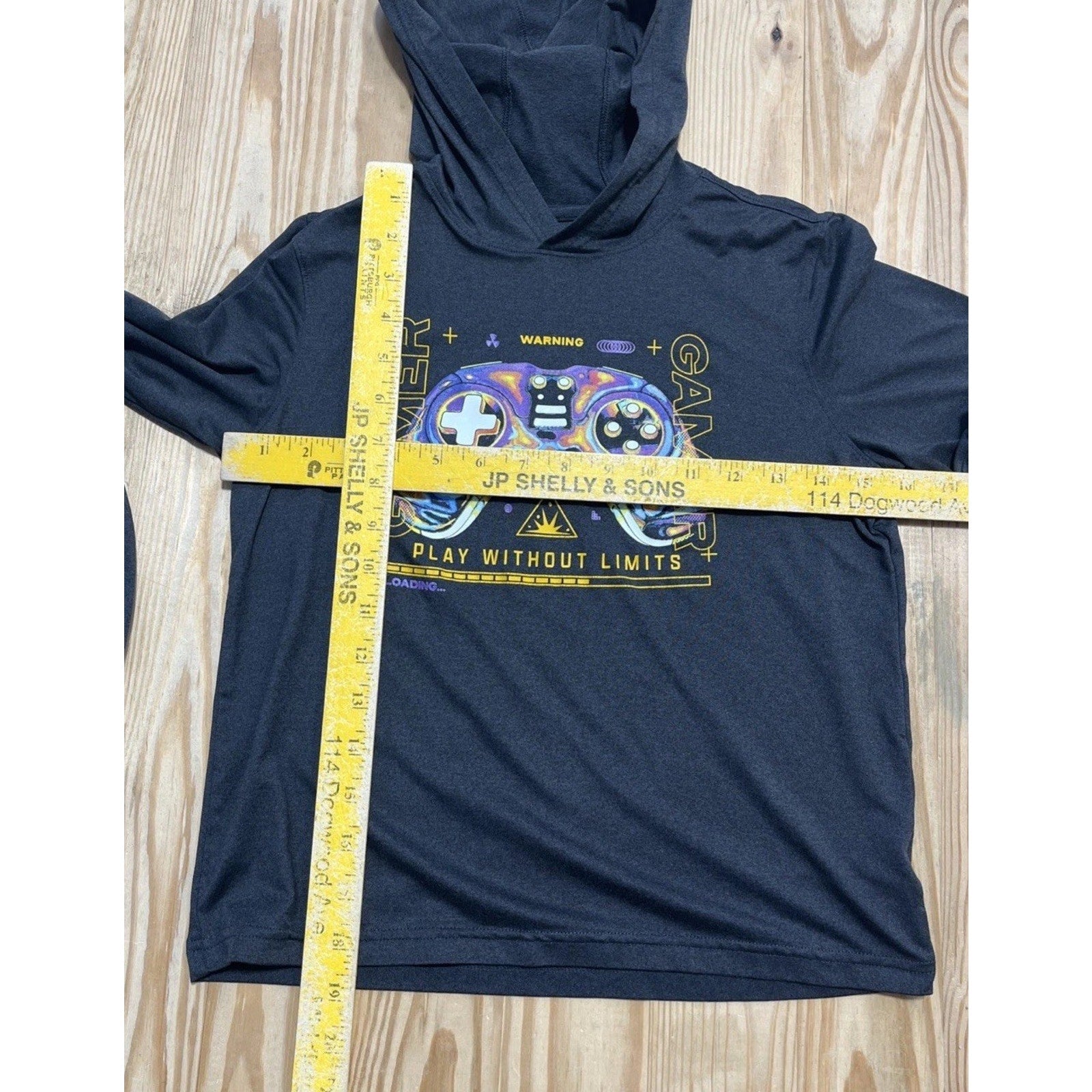 Old Navy Active Cloud 94 Soft Boys Hoodie Sweatshirt S 6-7 gray Gamer Graphic