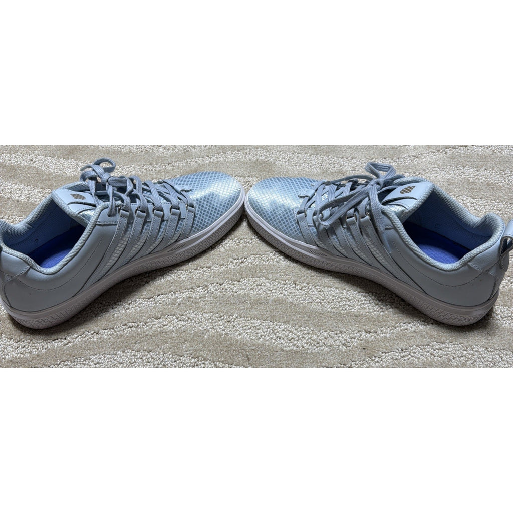 K-swiss Womens Baby Blue Shimmer Donavon Sneakers Sz 10 95633-482-M