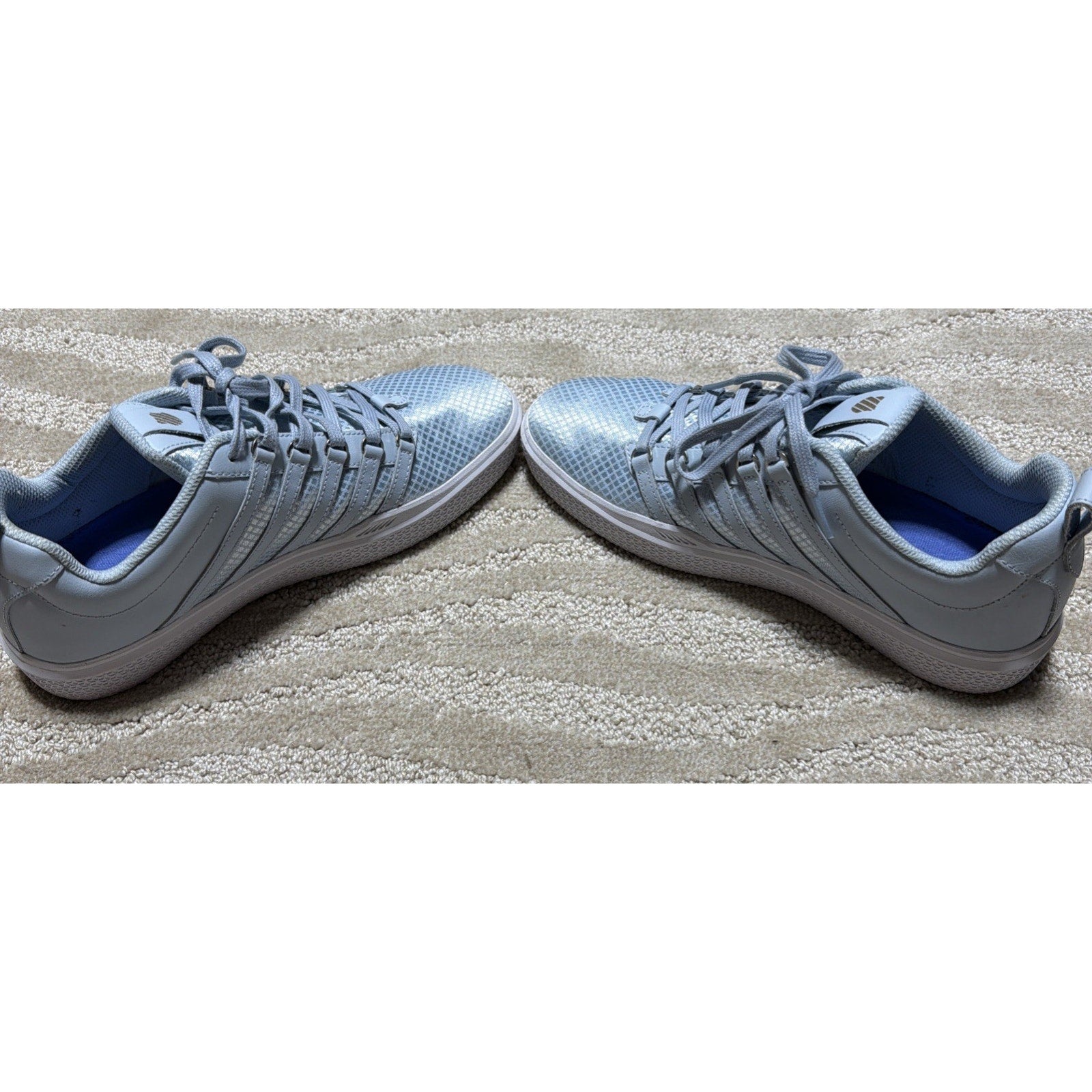 K-swiss Womens Baby Blue Shimmer Donavon Sneakers Sz 10 95633-482-M