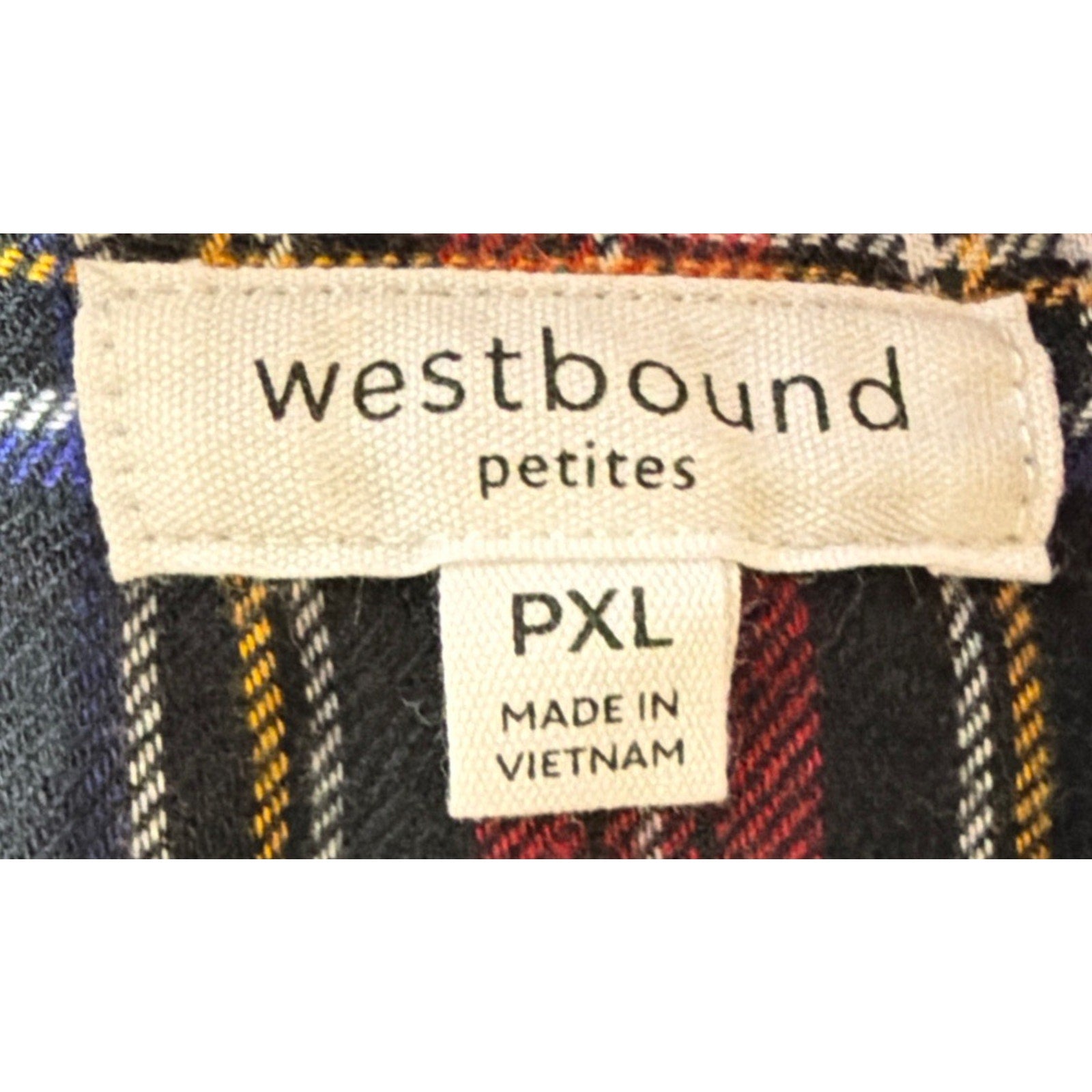NWT Westbound Women's Red, Blue & White Plaid Flannel Button-down Top Shirt PXL