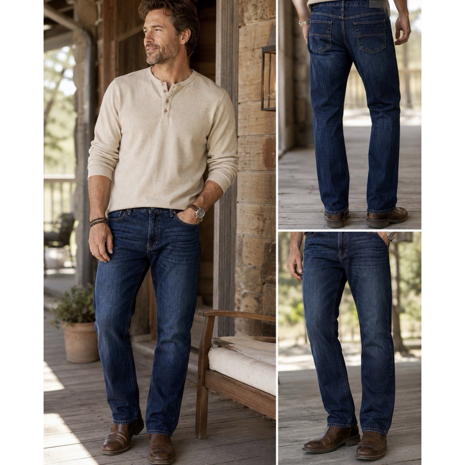 Lucky Brand 329 Classic Straight Dark Wash Jeans Men’s 40x34 Excellent
