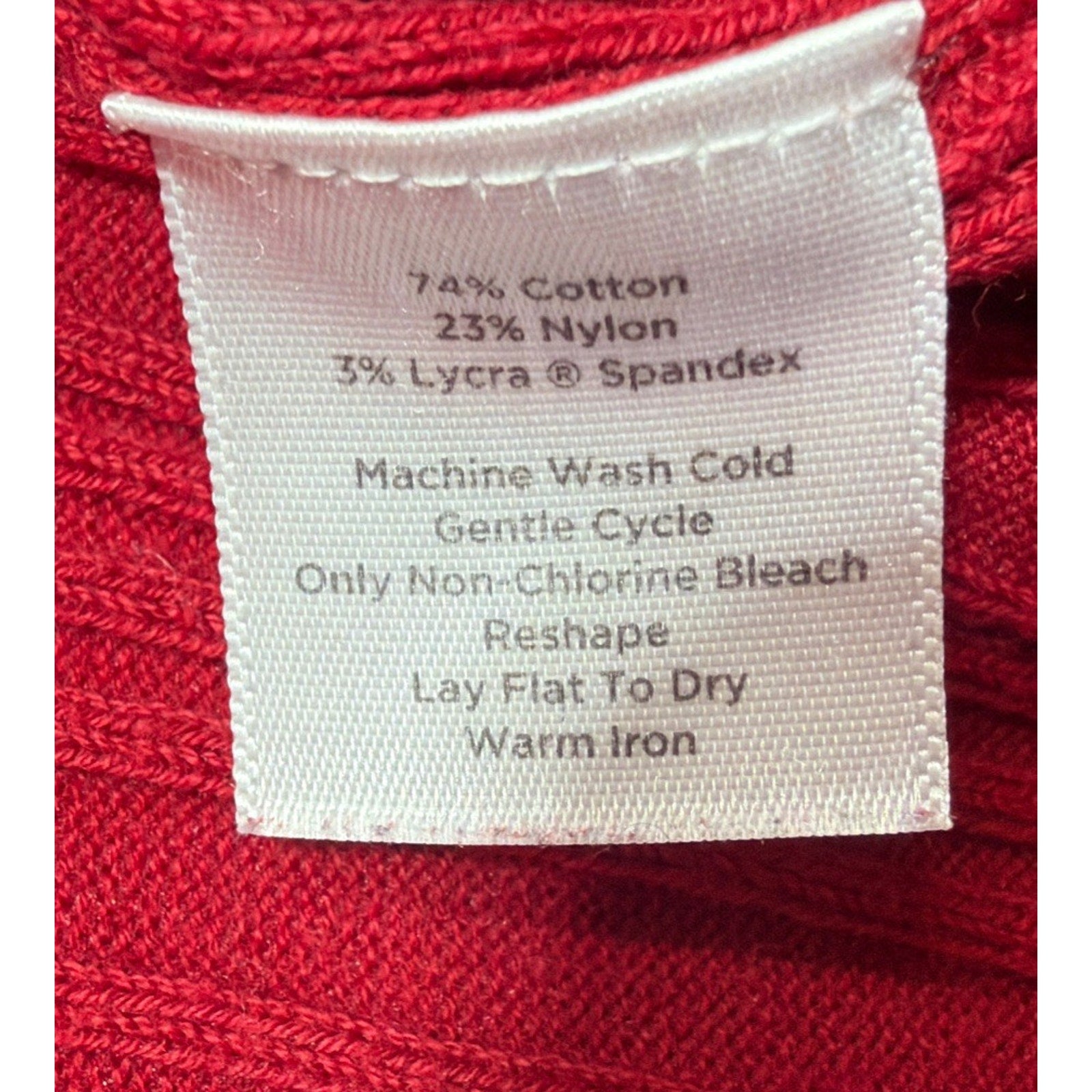 Talbots Turtleneck Sweater Size Petite M Thin Ribbed Knit Pullover Sweater Red