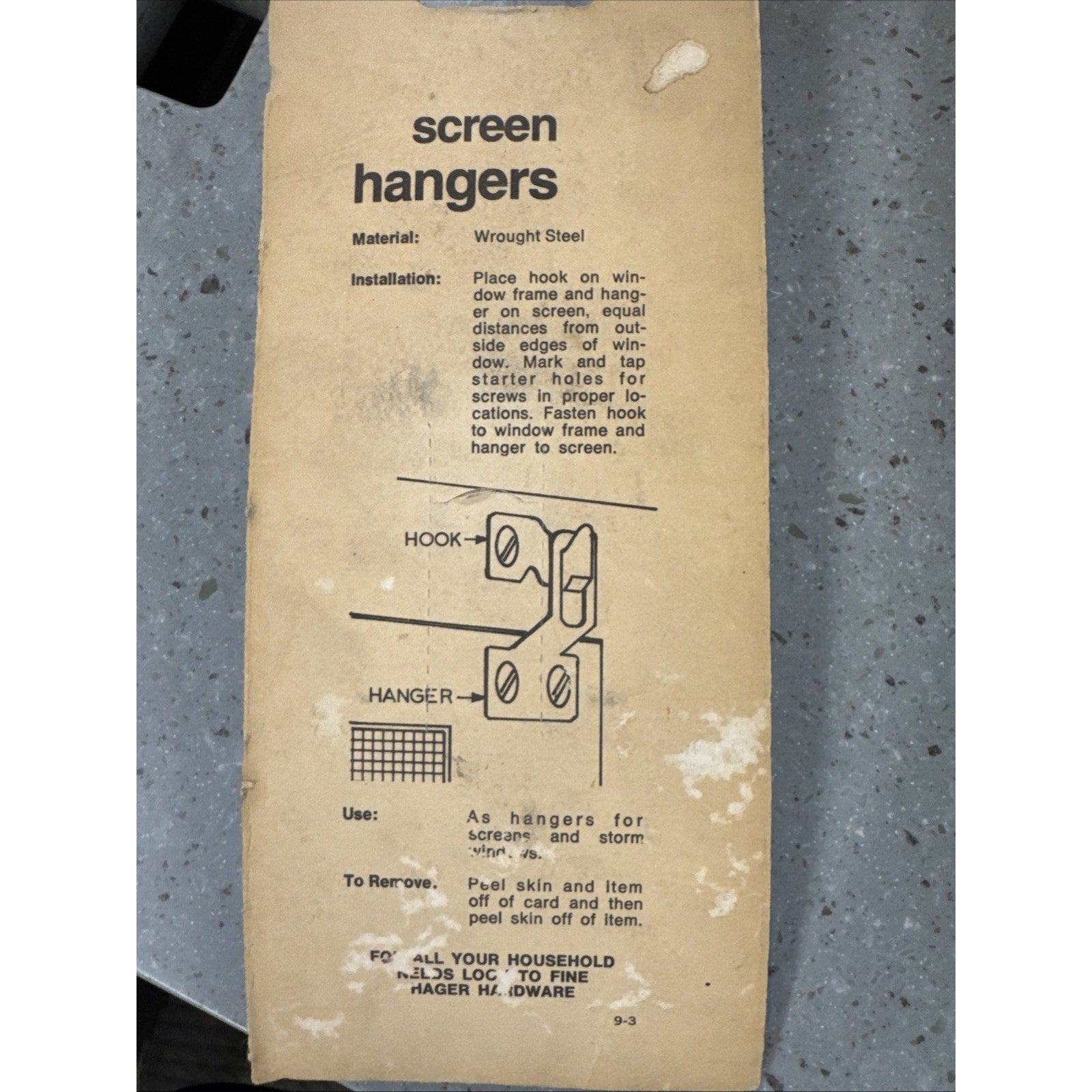 Hager Screen Hangers 2 Sets Wrought Steel Made In St. Louis MO Vintage