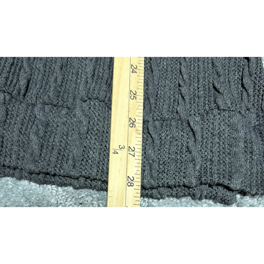 Luukse Women's Gray Plaid Sleeve Knit Casual Sweater Cabincore Cozy Casual 2X