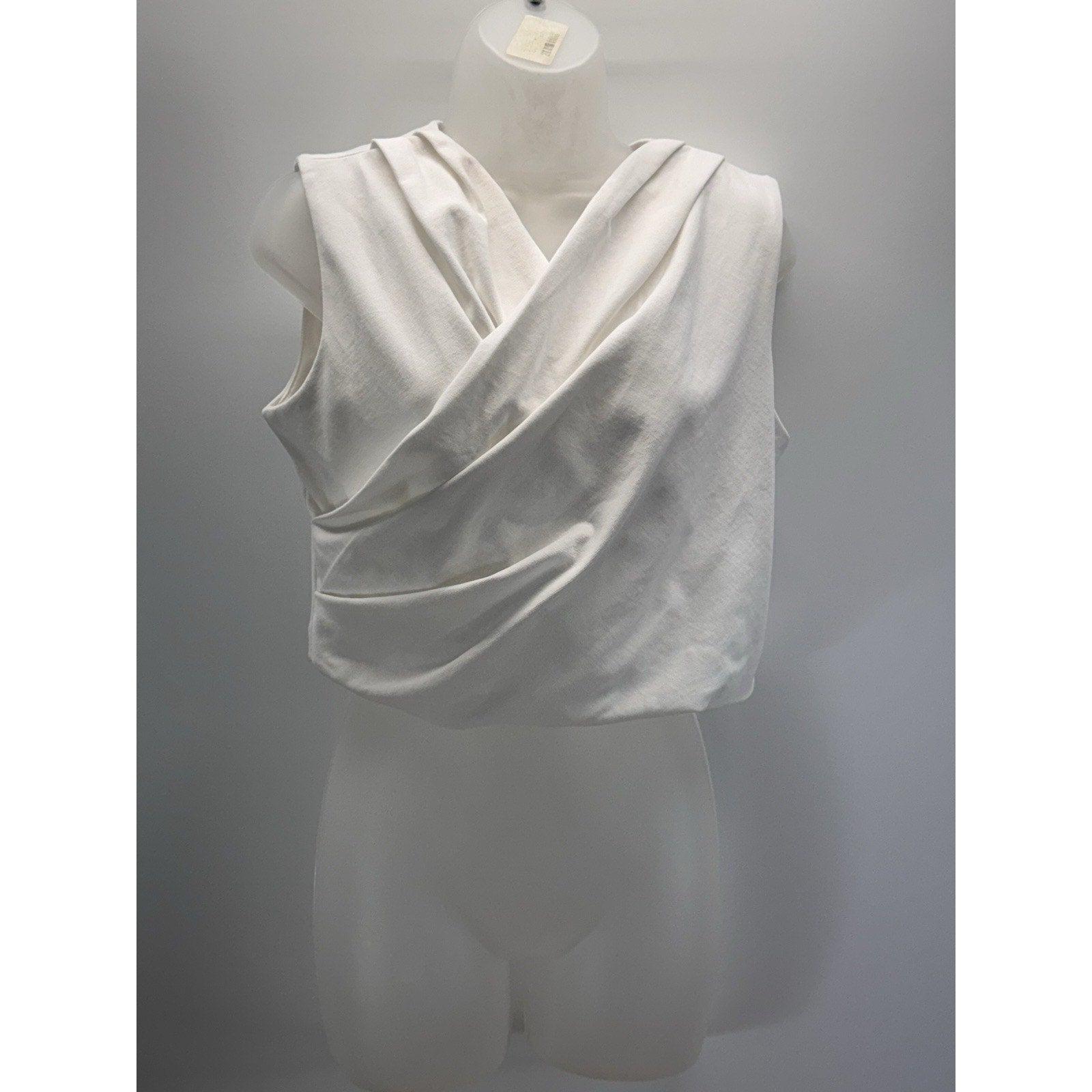 Banana Republic Women's Cotton Wrap White Crop Top Women’s Size Small NWT