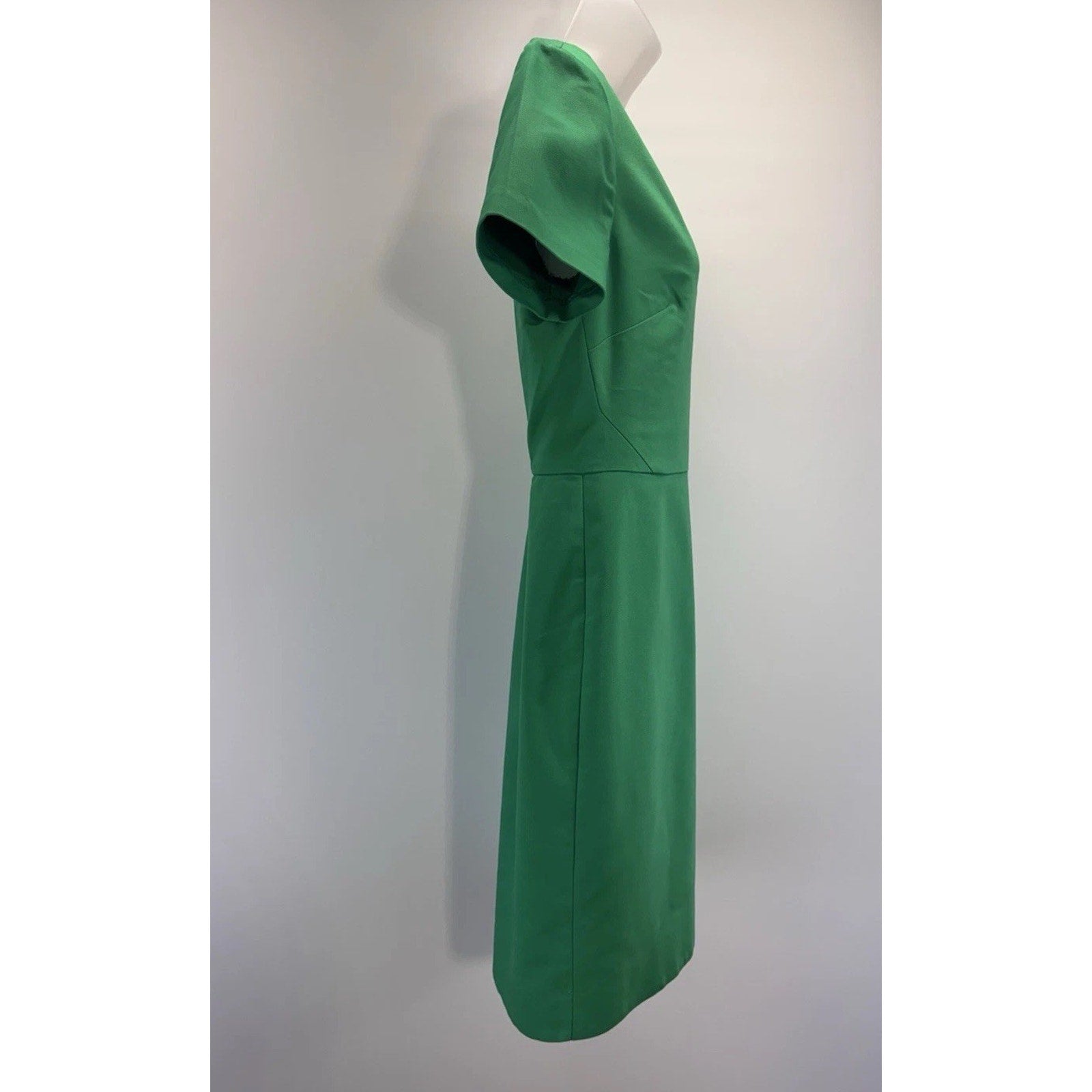 J. CREW Factory Cap Sleeve V Neck Green Dress Women’s Size 4