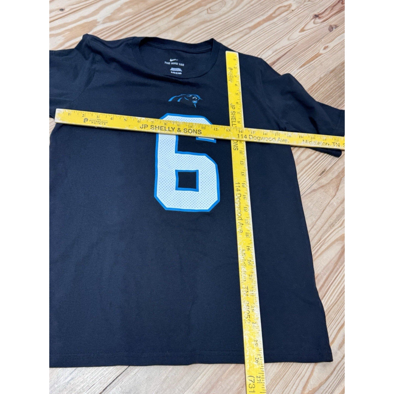 Carolina Panthers Nike T-Shirt NFL Baker Mayfield #6 Logo Youth XL 18/20