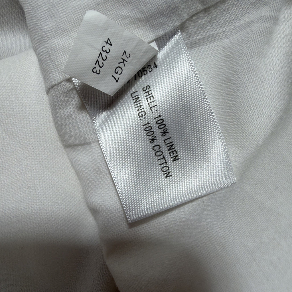 Orvis Women's White Linen High Rise Shorts Lined Sz XL Coastal Casual