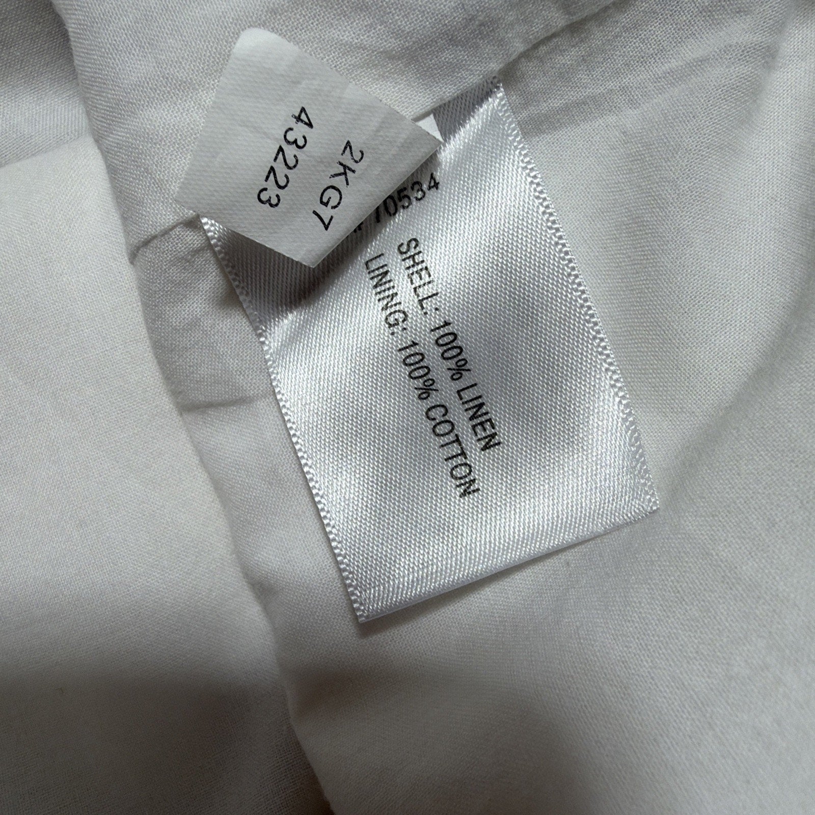 Orvis Women's White Linen High Rise Shorts Lined Sz XL Coastal Casual