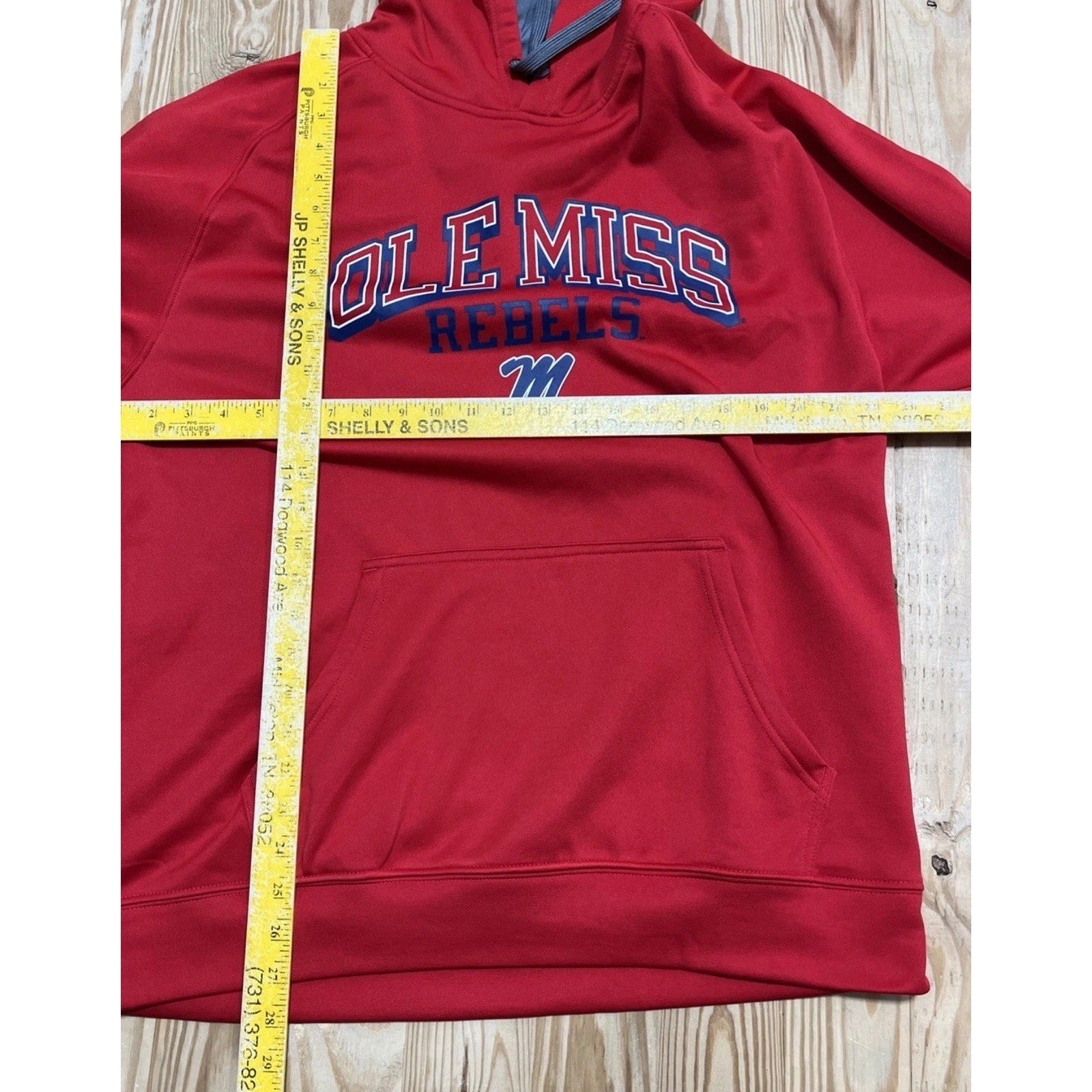 Pro edge By Knights Apparel Pullover Hoodie Ole Miss Rebels Logo Size Large EUC