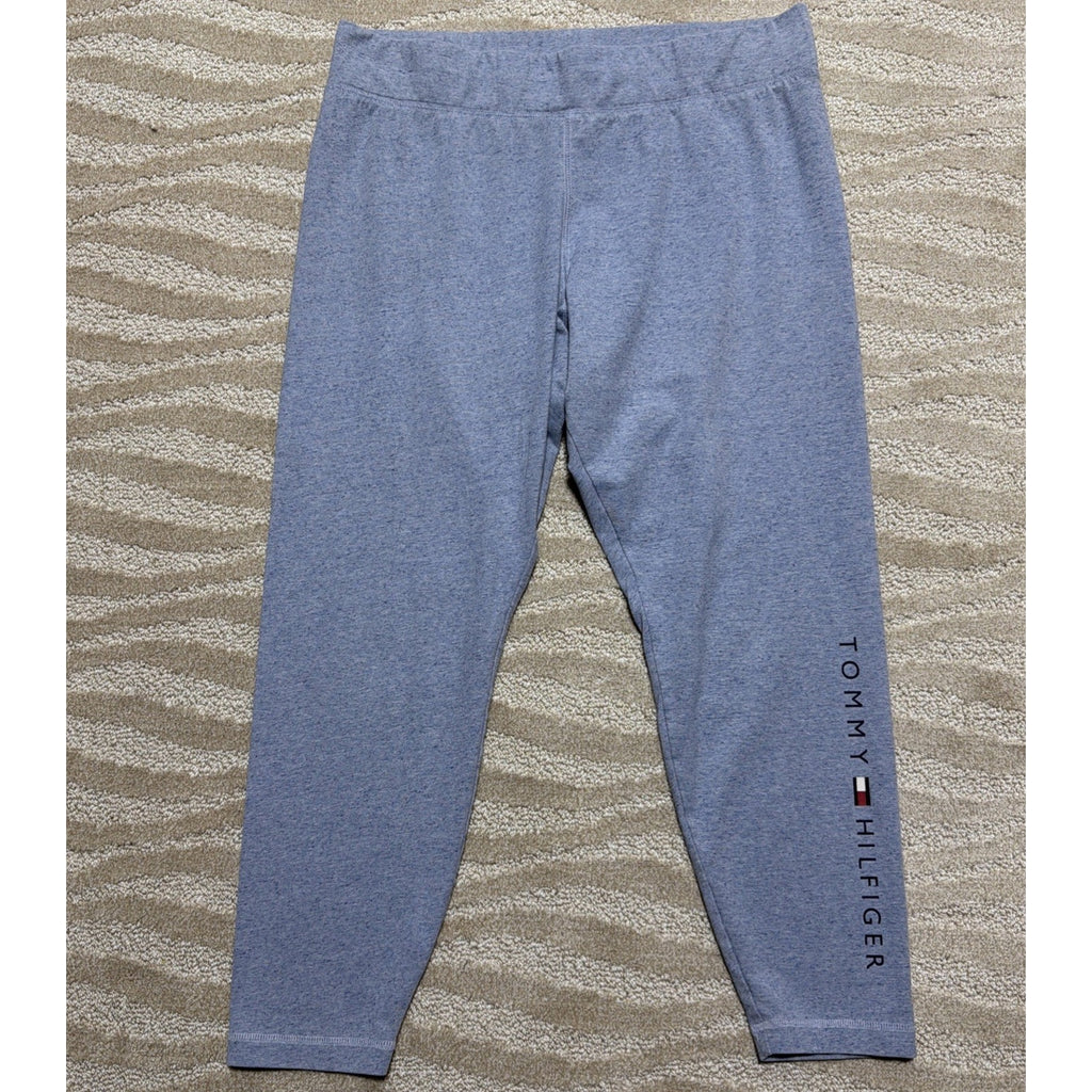 Tommy Hilfiger Sport Jogger Pants Womens XL Blue Logo Sweatpants Athletic