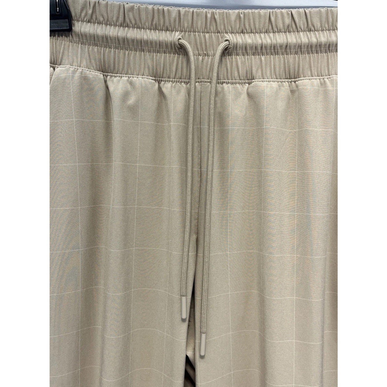 Women's Athleta Brooklyn Textured Jogger Tan Plaid Size 2